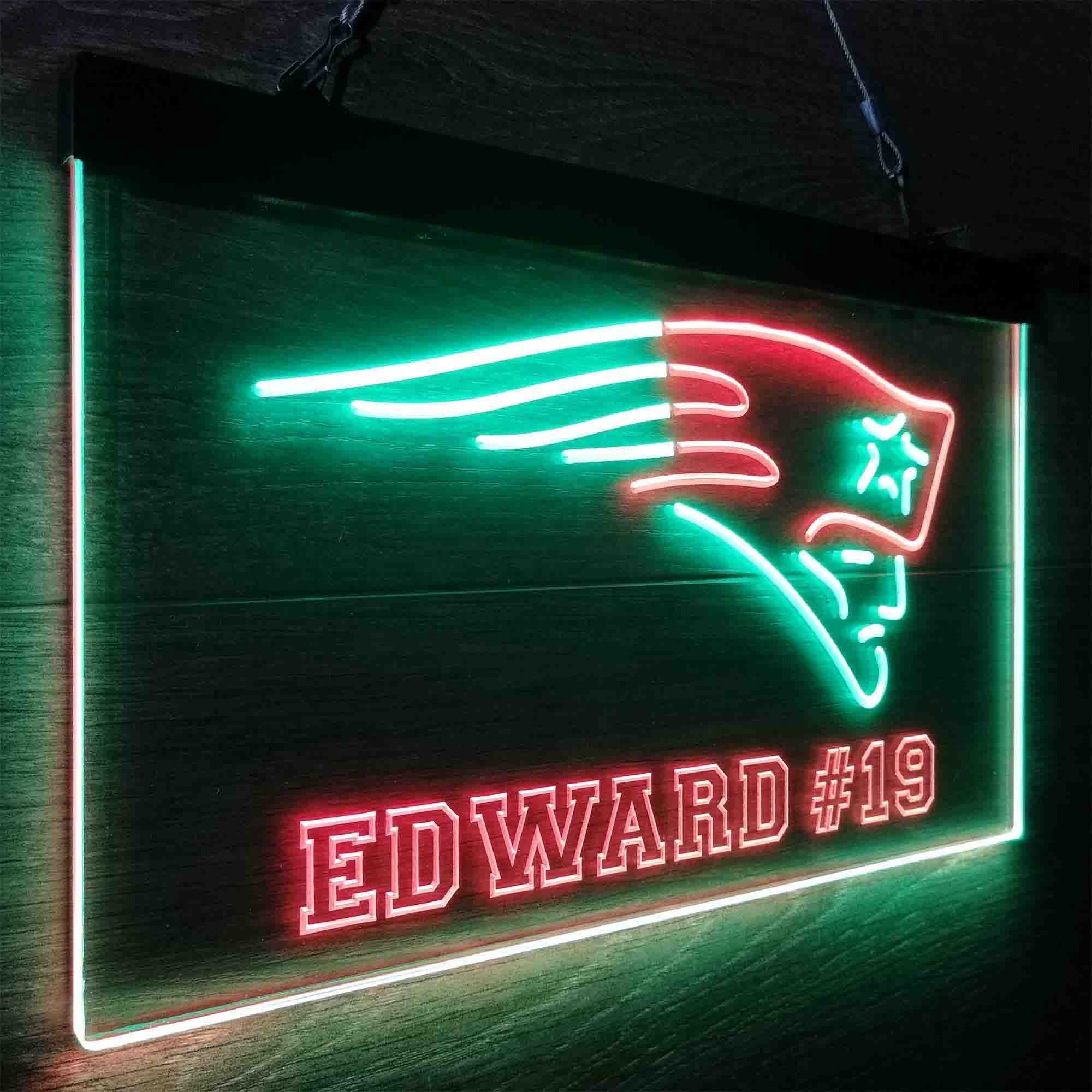 Personalized New England Patriots Team Number Neon-Like LED Sign - Image 22
