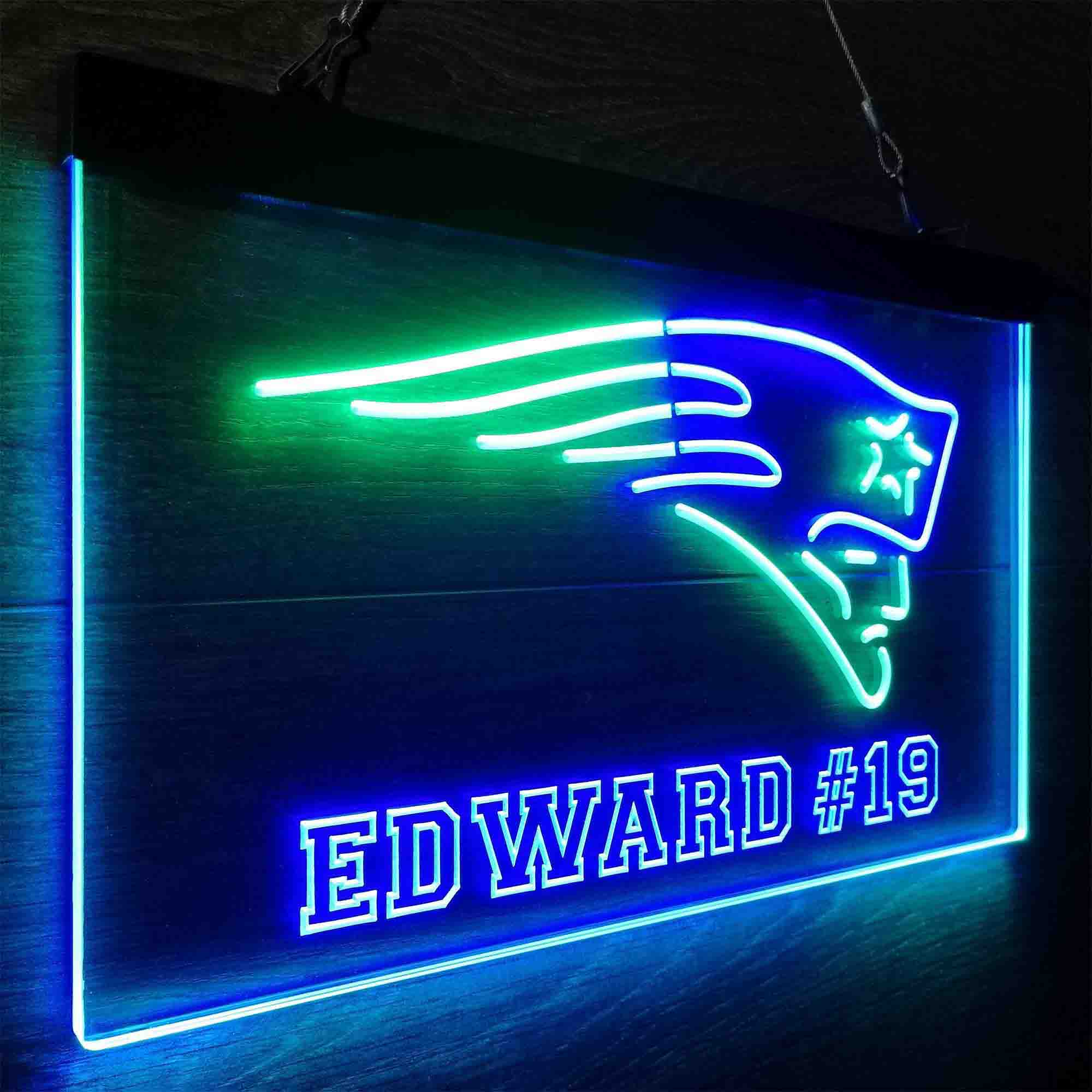 Personalized New England Patriots Team Number Neon-Like LED Sign - Image 24