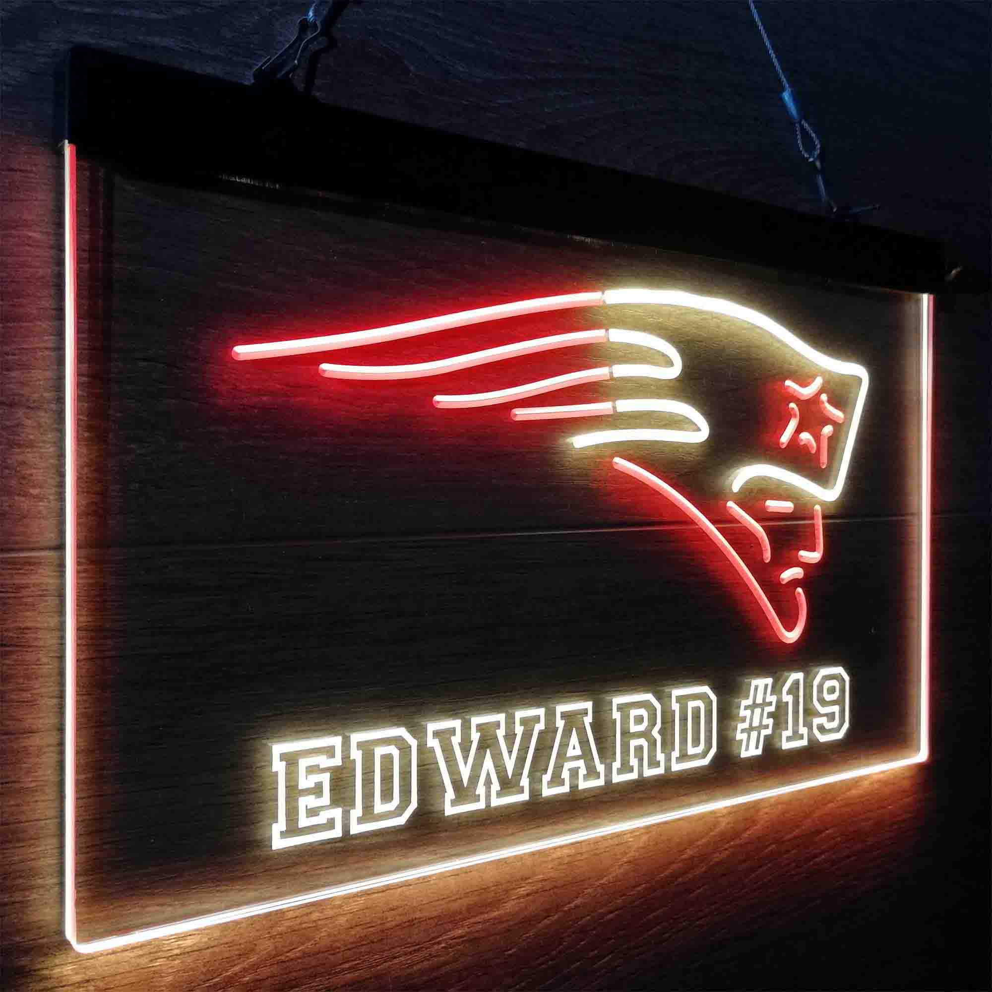 Personalized New England Patriots Team Number Neon-Like LED Sign - Image 25