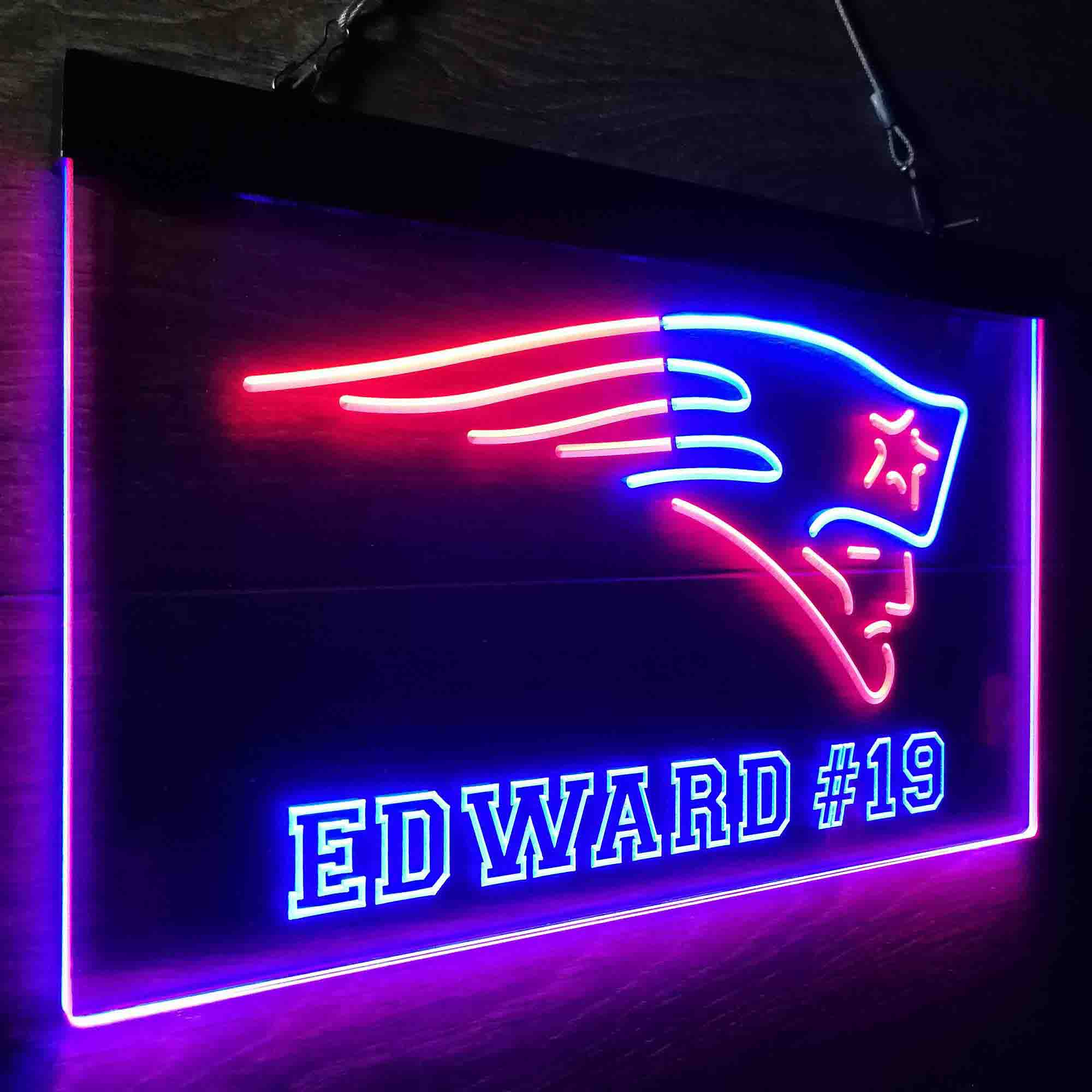 Personalized New England Patriots Team Number Neon-Like LED Sign - Image 26