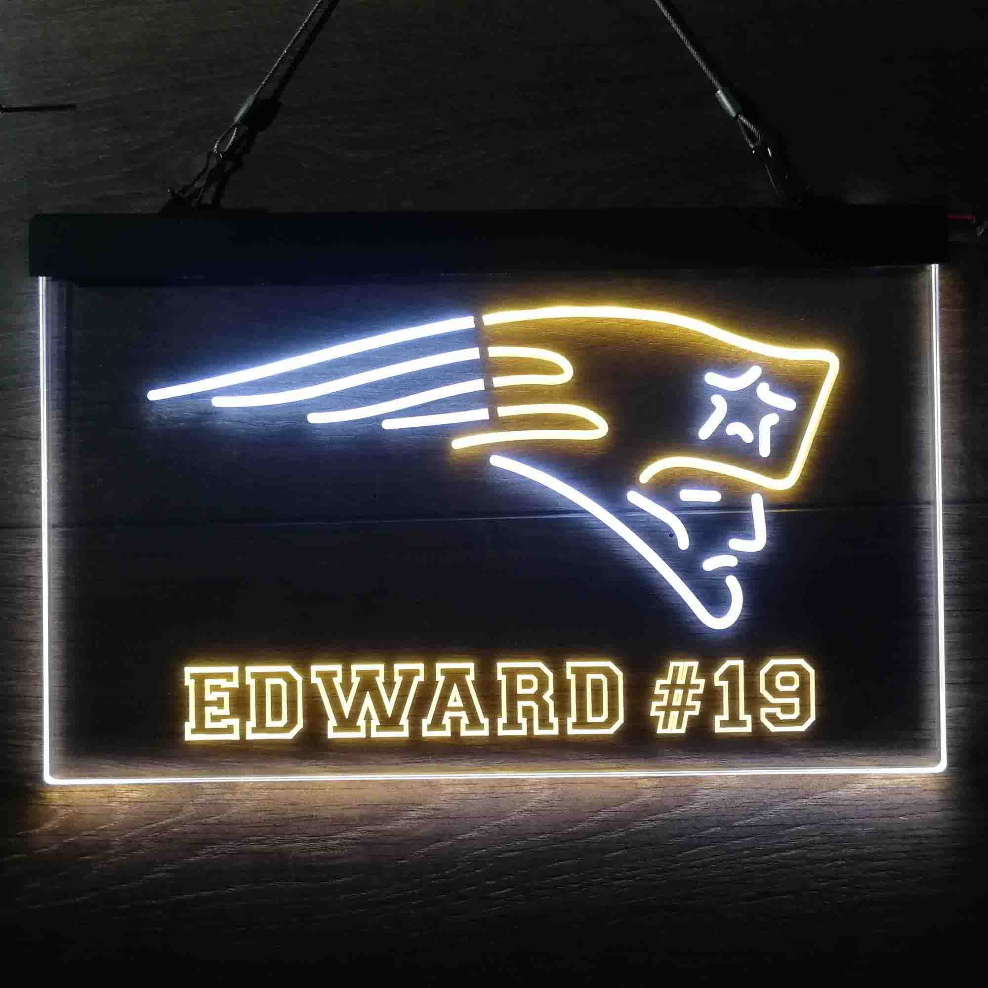 Personalized New England Patriots Team Number Neon-Like LED Sign - Image 6