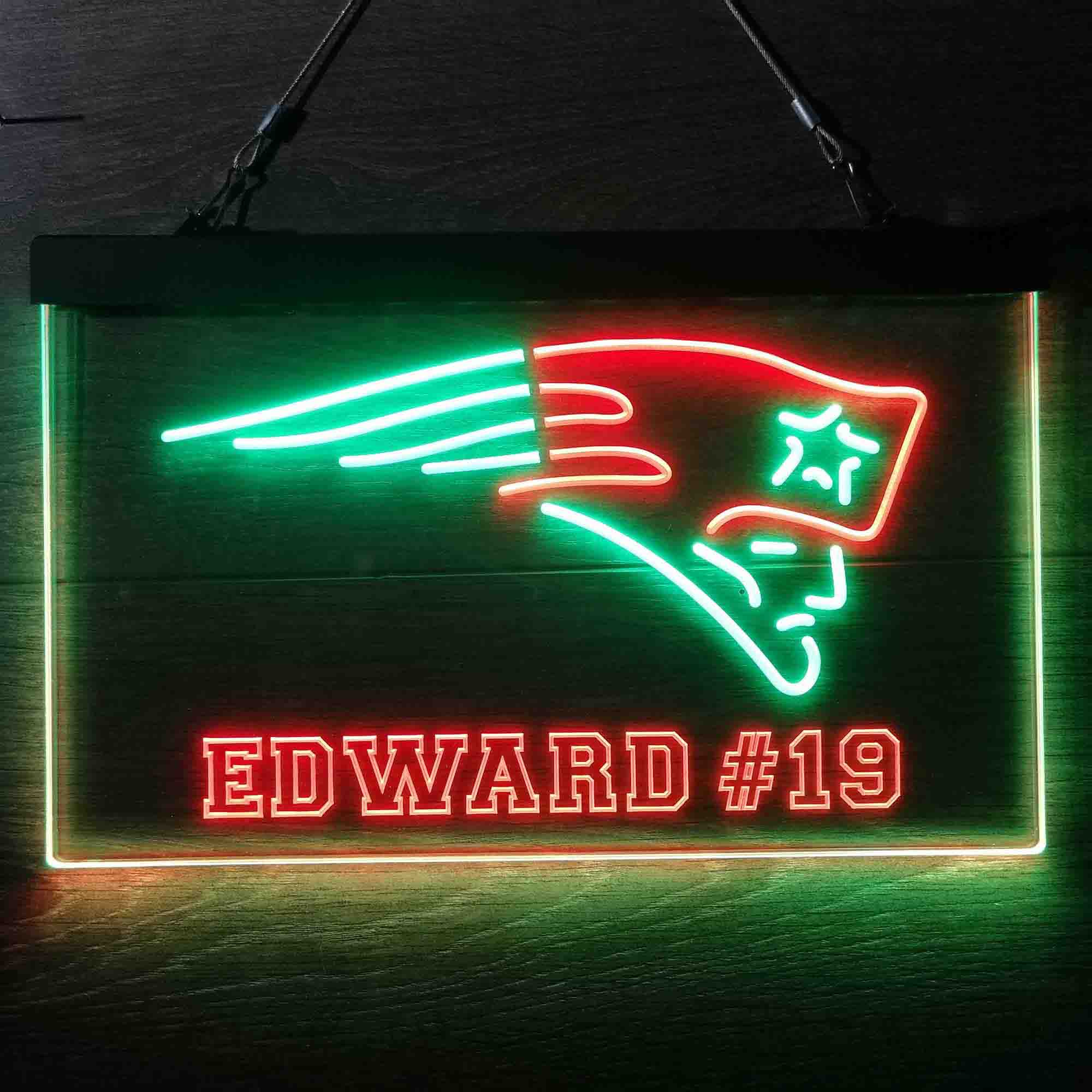 Personalized New England Patriots Team Number Neon-Like LED Sign - Image 9