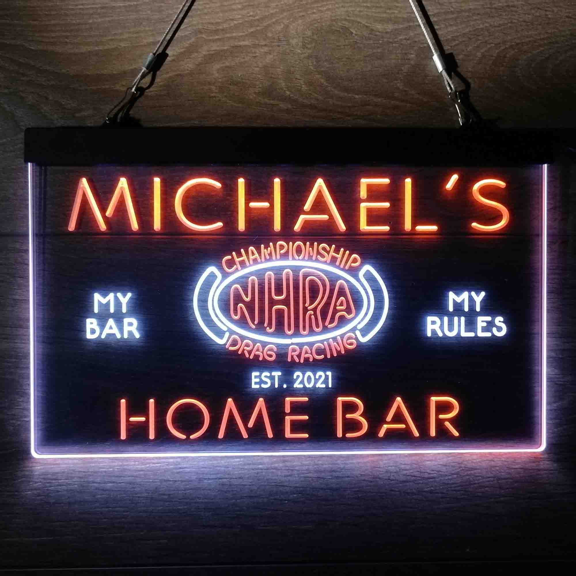Personalized NHRA Drags Racing Neon-Like LED Sign - Image 3