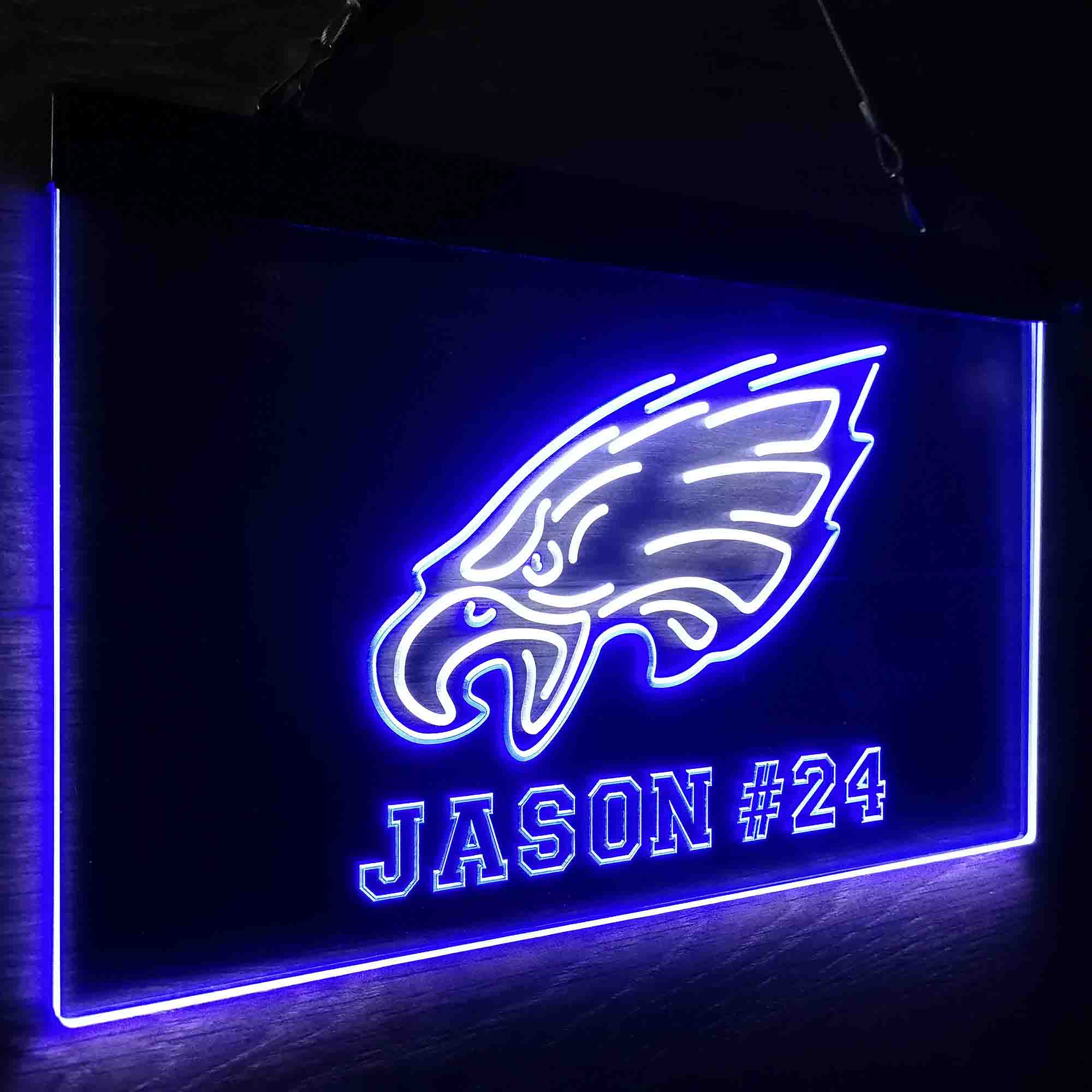 Personalized Philadelphia Eagles Team Number Neon-Like LED Sign - Image 22
