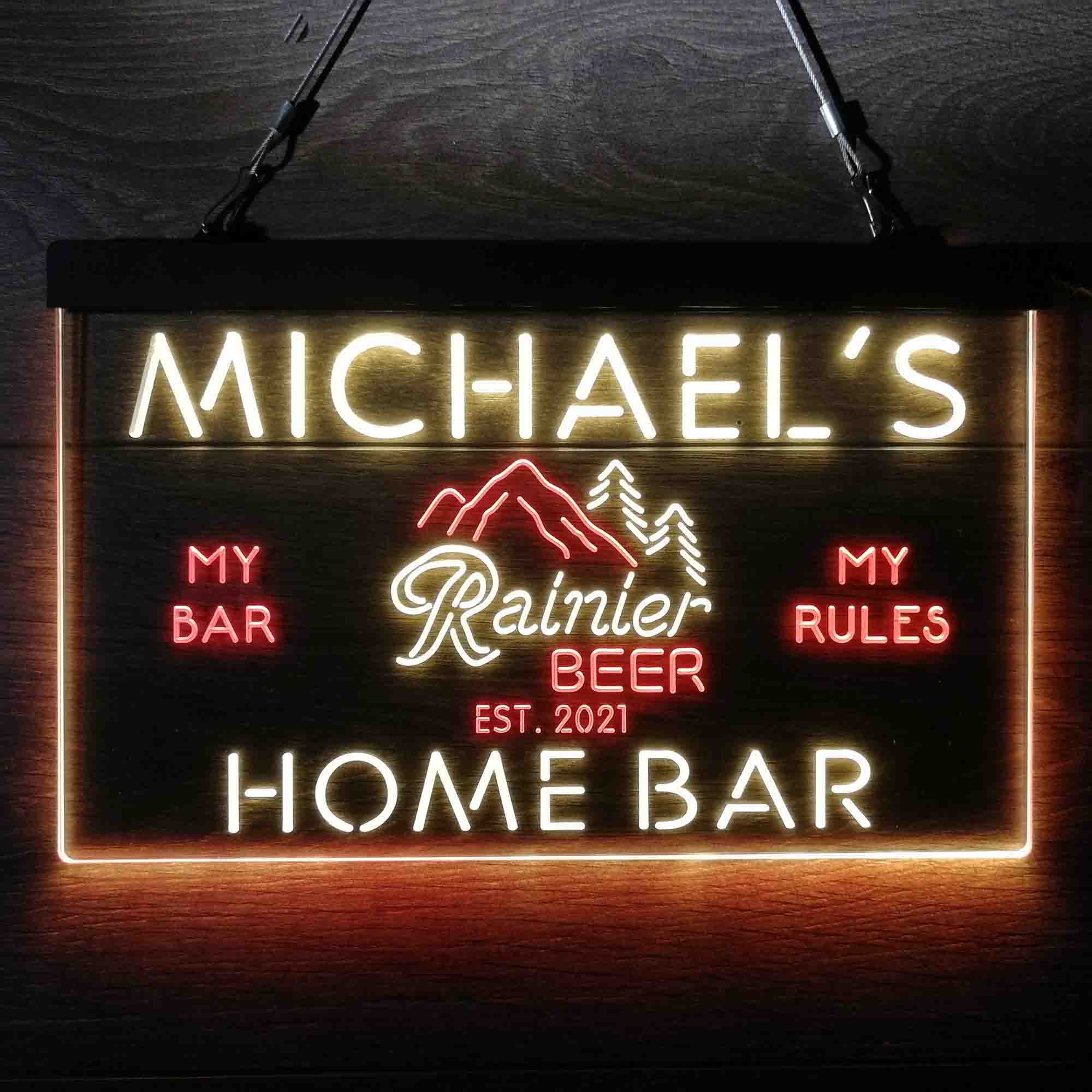 Personalized Rainier Beer Club Neon-Like LED Sign - Image 3