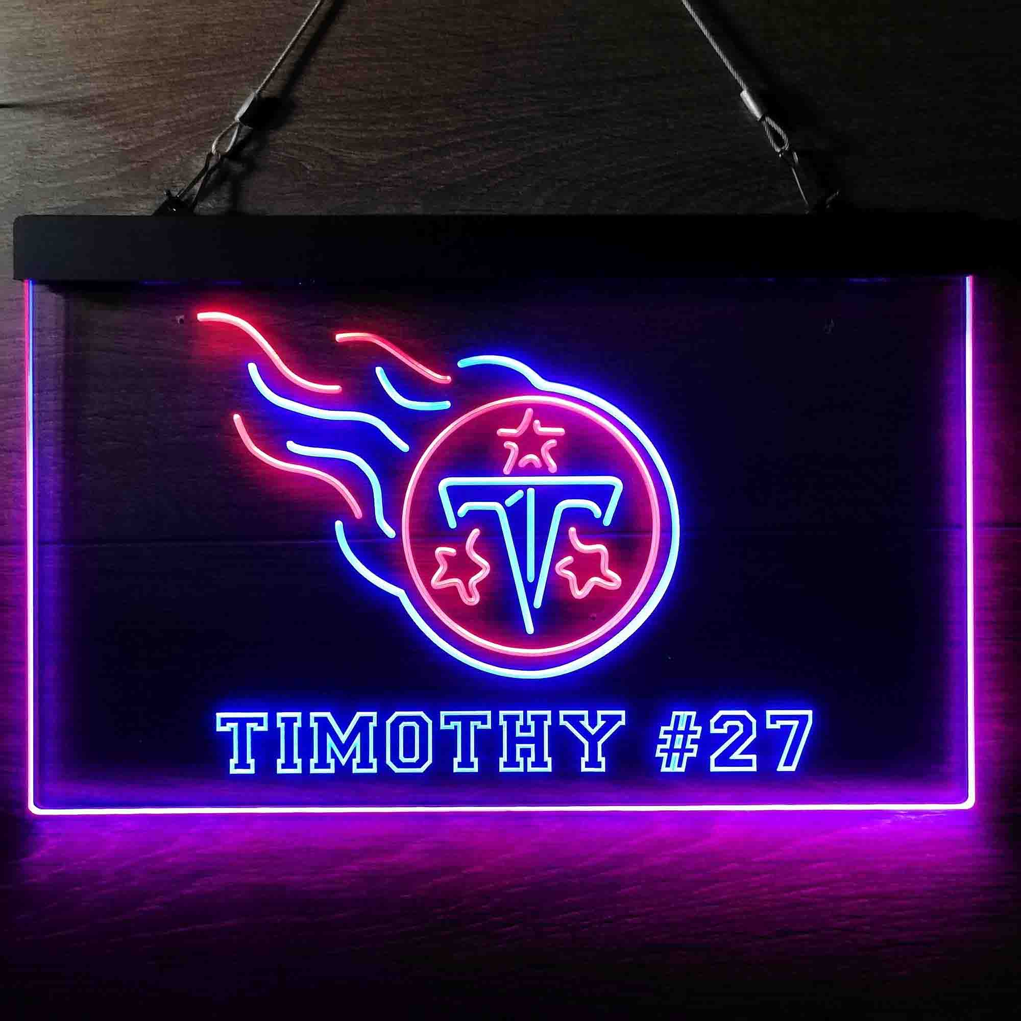 Personalized Tennessee Titans Team Number Neon-Like LED Sign - Image 12