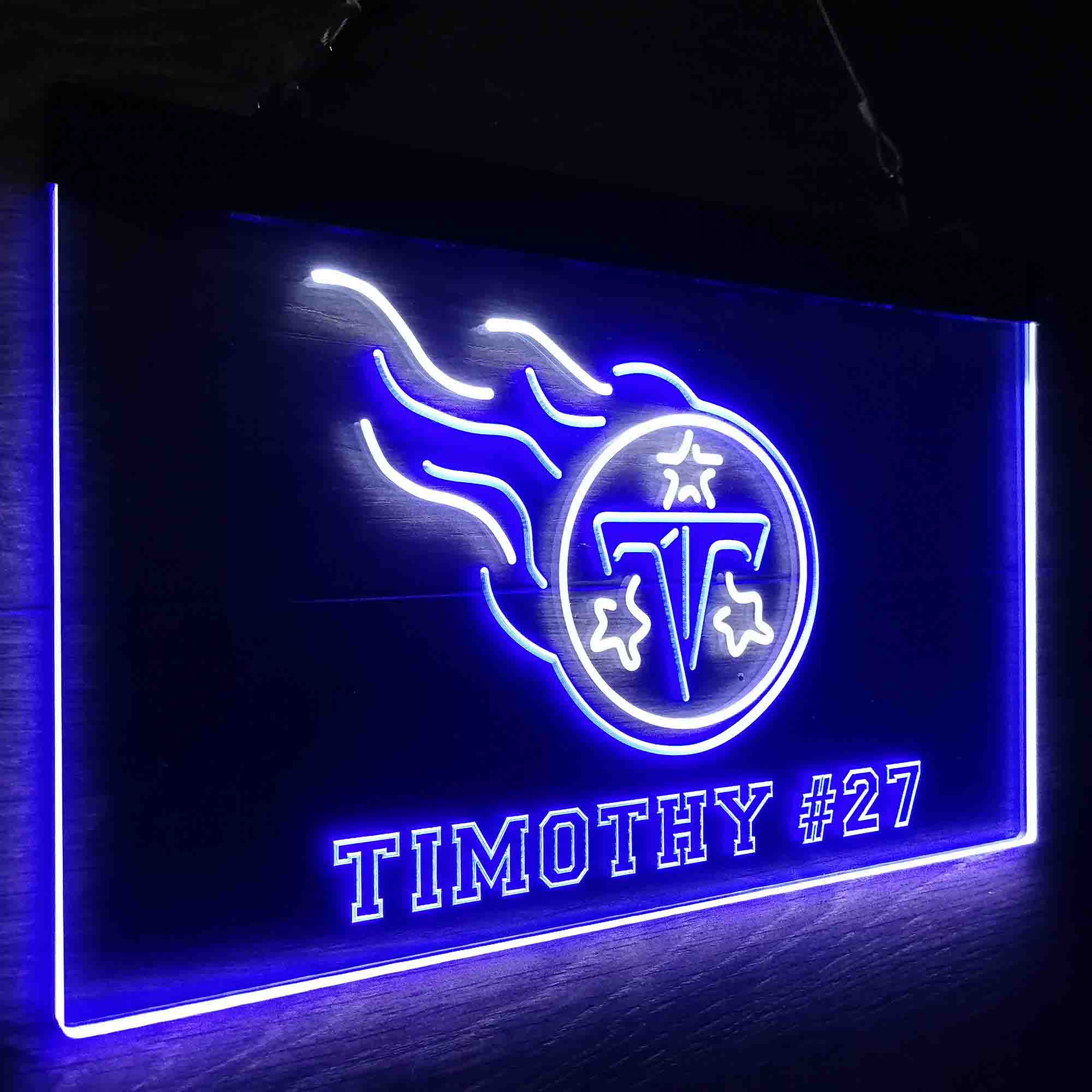 Personalized Tennessee Titans Team Number Neon-Like LED Sign - Image 26