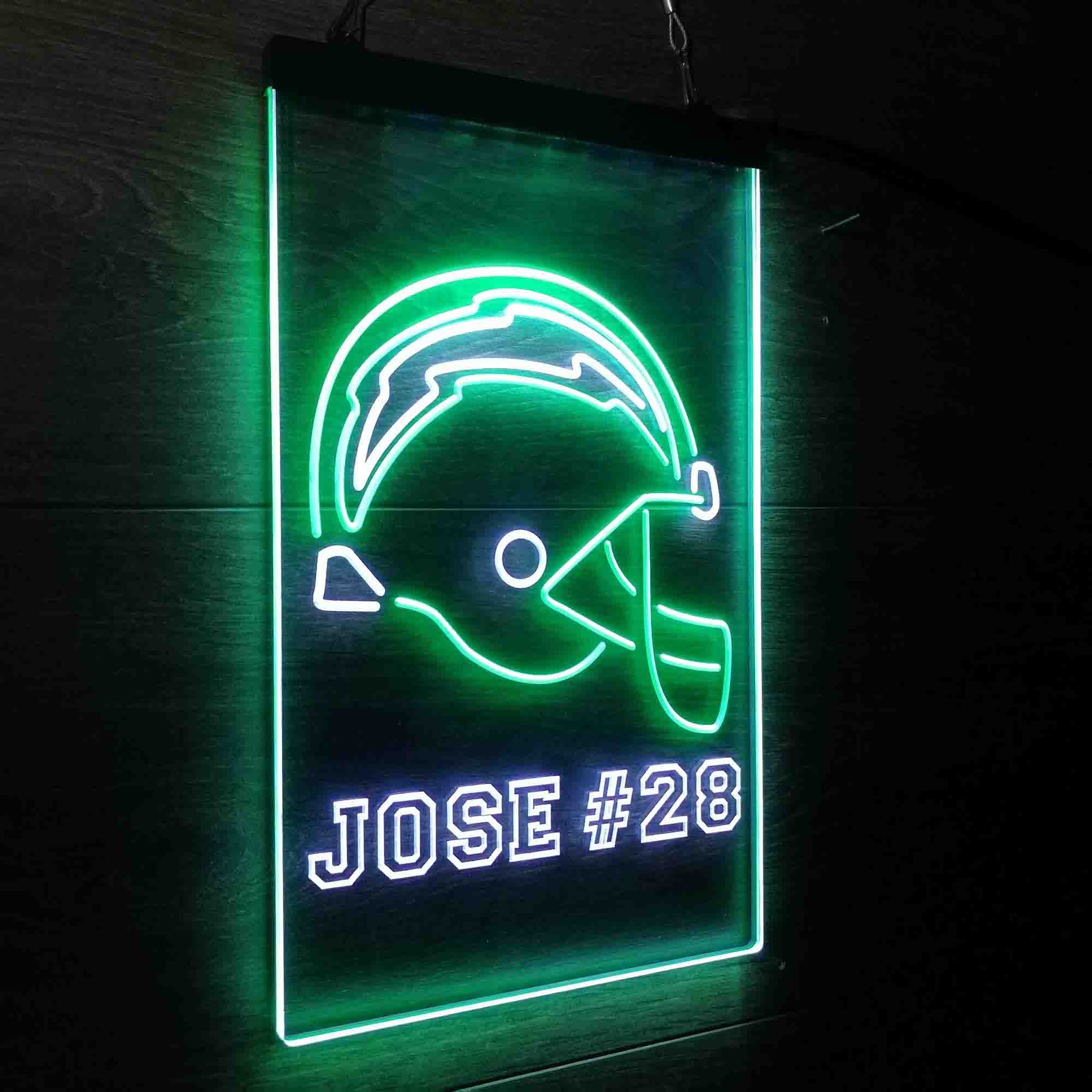 Personalized San Diego Chargers Team Number Neon-Like LED Sign - Image 20