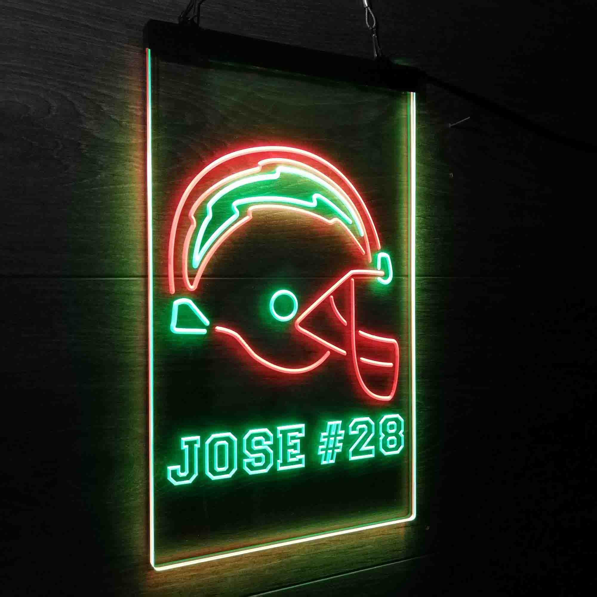 Personalized San Diego Chargers Team Number Neon-Like LED Sign - Image 25