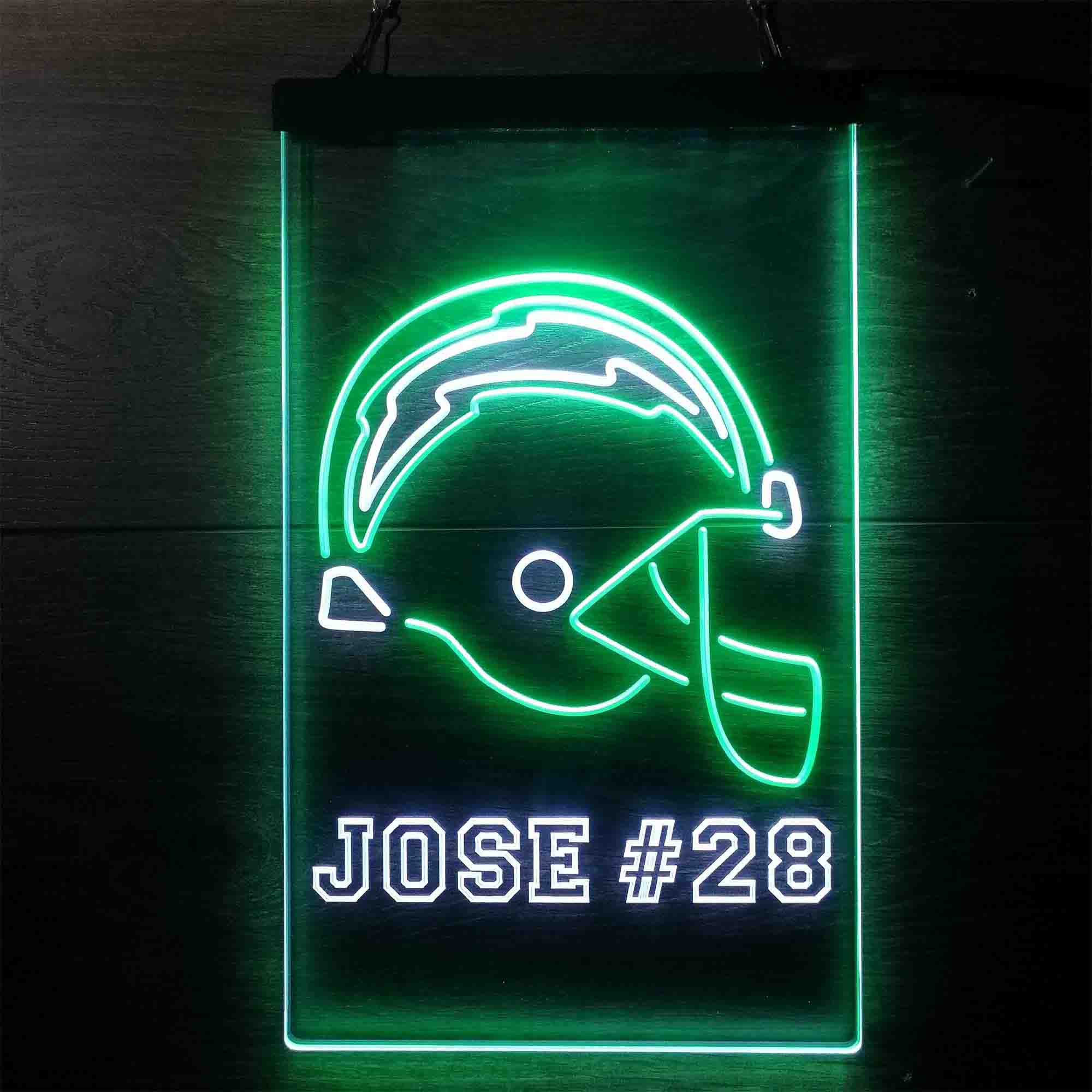 Personalized San Diego Chargers Team Number Neon-Like LED Sign - Image 7