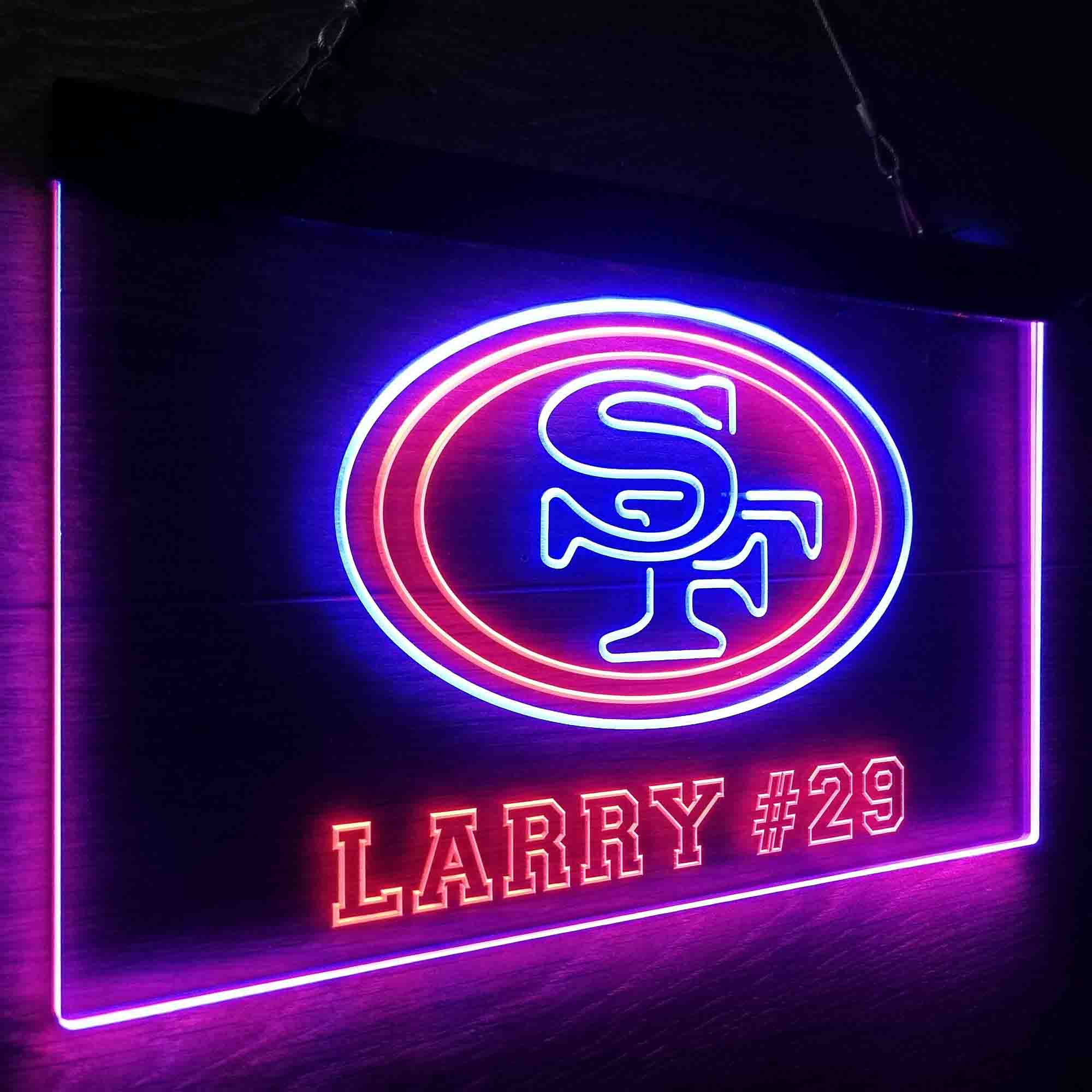 Personalized San Francisco 49ers Team Number Neon-Like LED Sign - Image 16