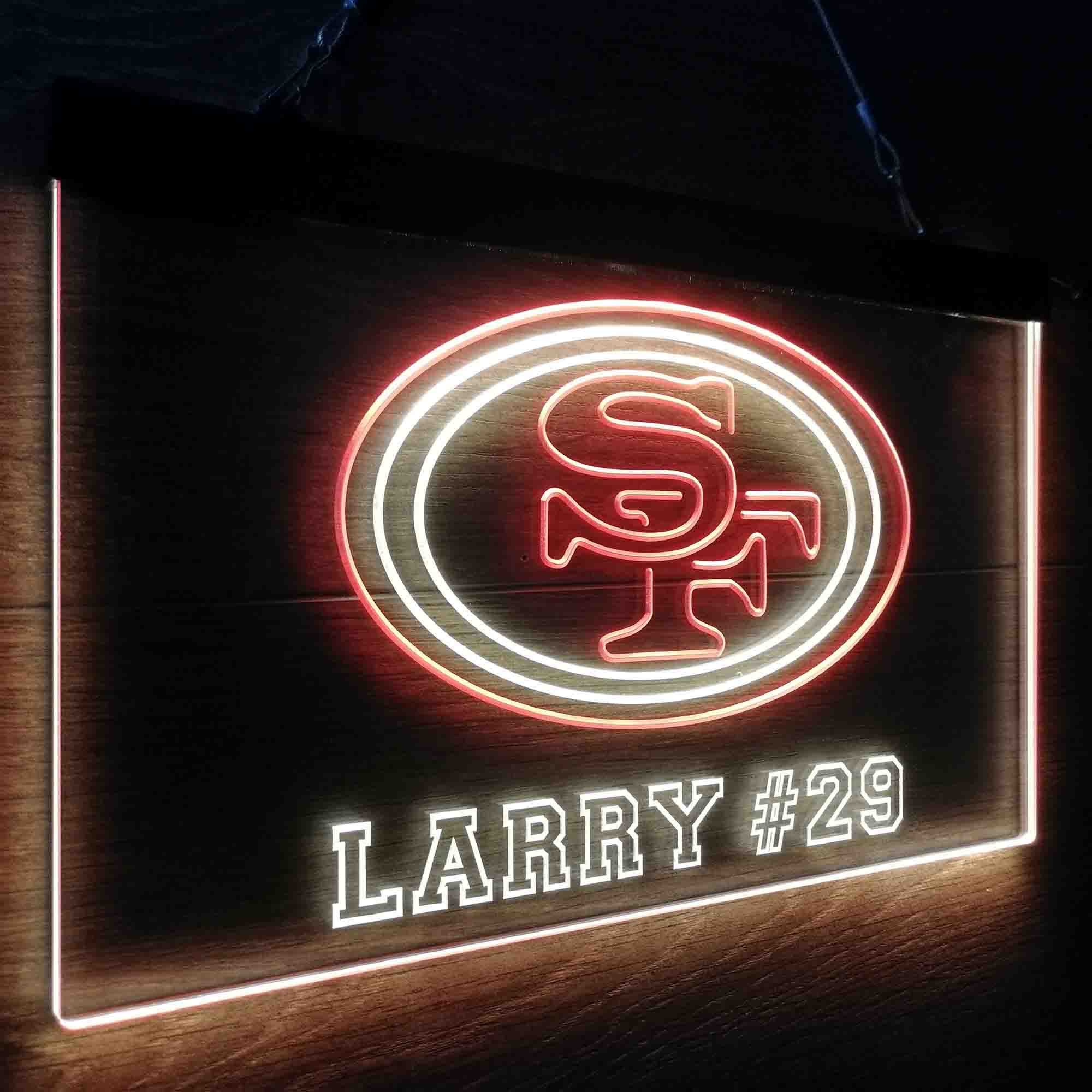 Personalized San Francisco 49ers Team Number Neon-Like LED Sign - Image 21