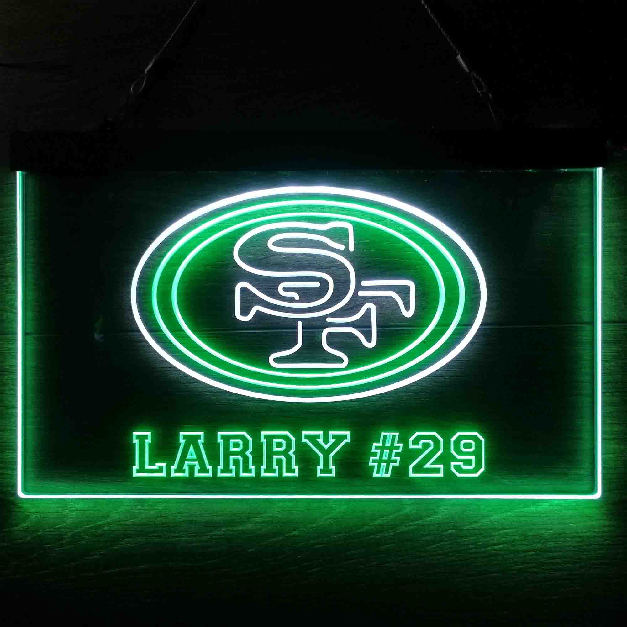 Personalized San Francisco 49ers Team Number Neon-Like LED Sign - Image 6