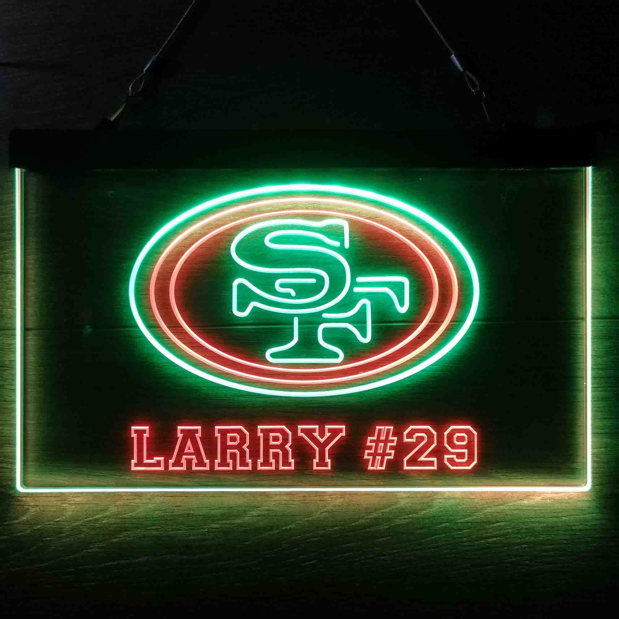 Personalized San Francisco 49ers Team Number Neon-Like LED Sign - Image 7