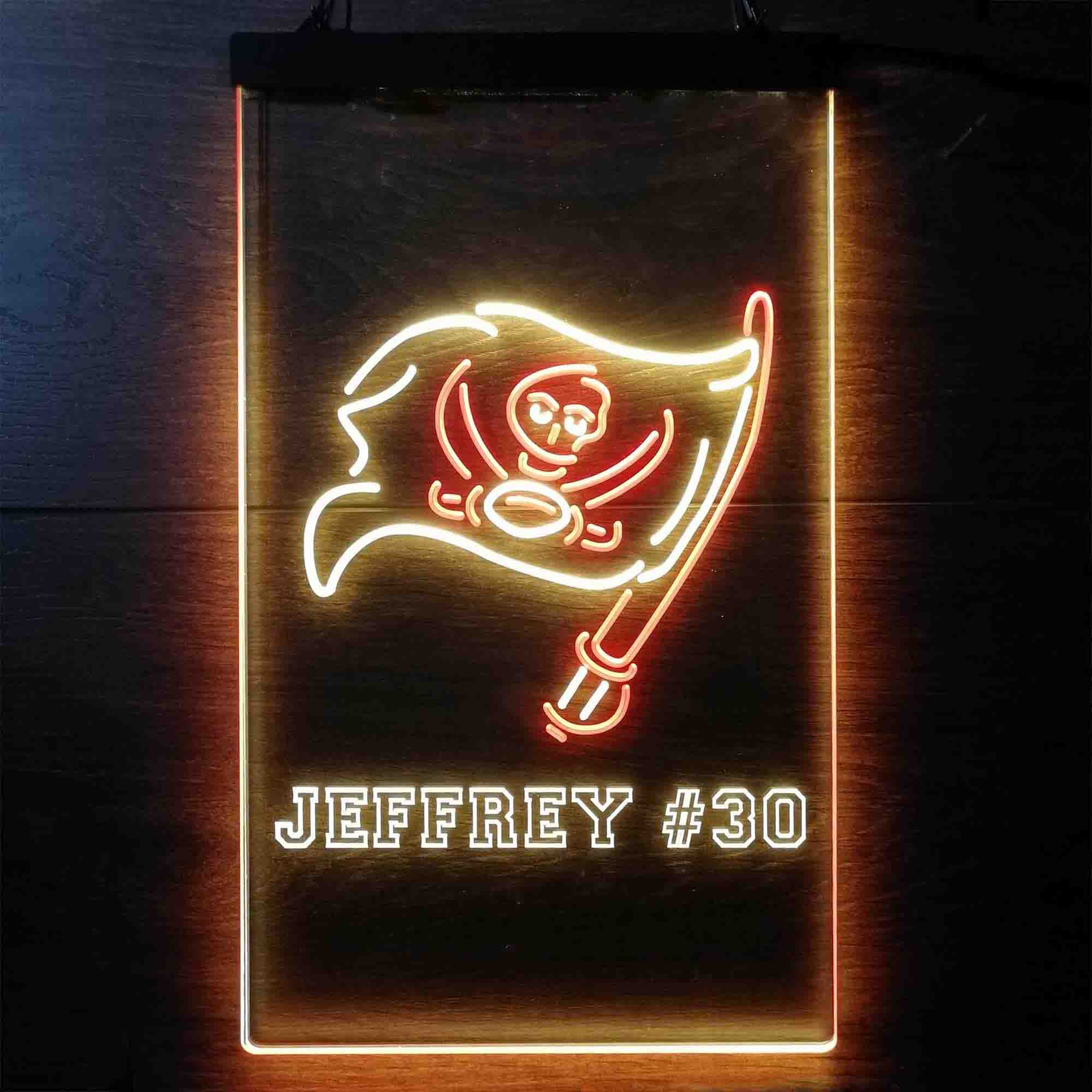 Personalized Tampa Bay Buccaneers Team Number Neon-Like LED Sign - Image 10