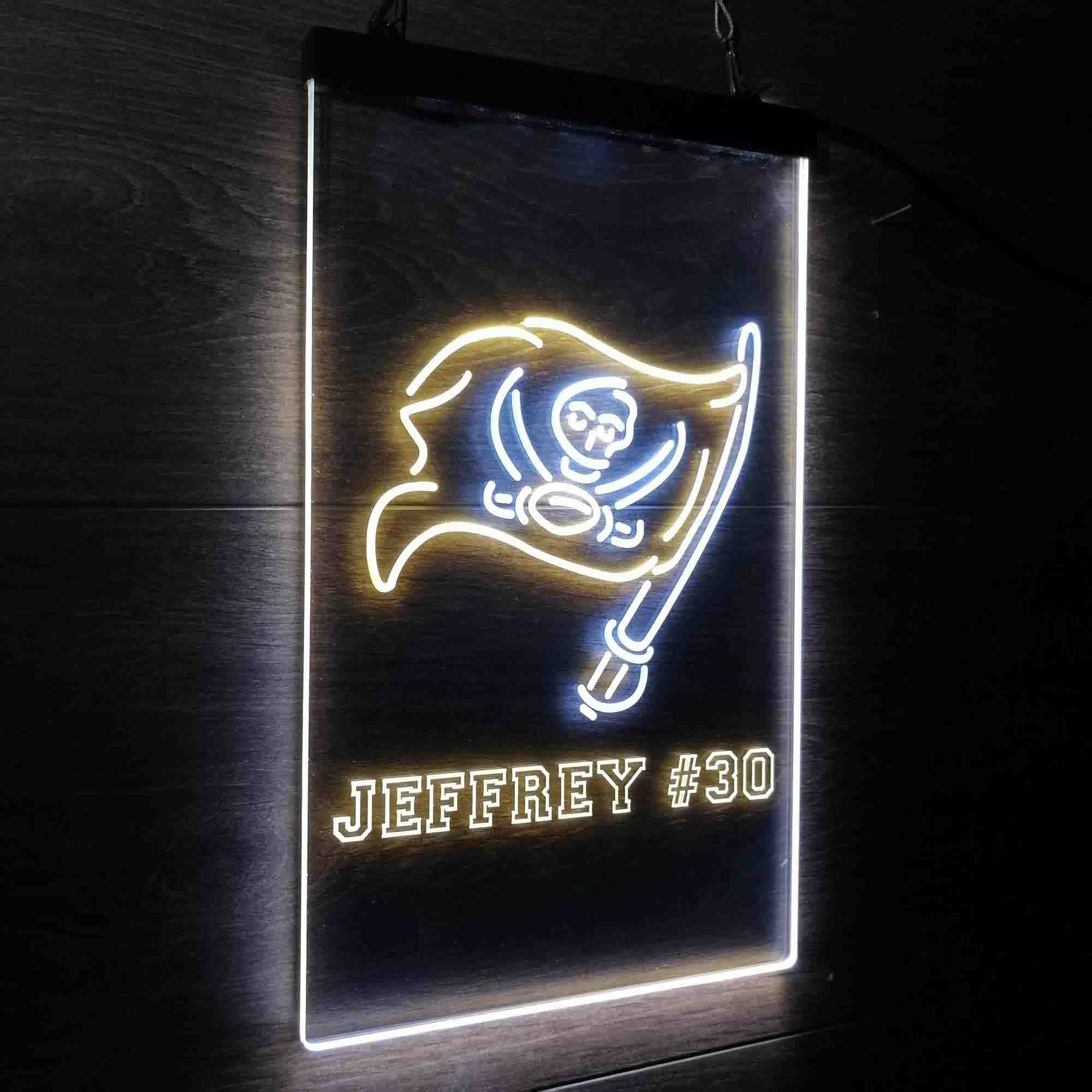 Personalized Tampa Bay Buccaneers Team Number Neon-Like LED Sign - Image 14