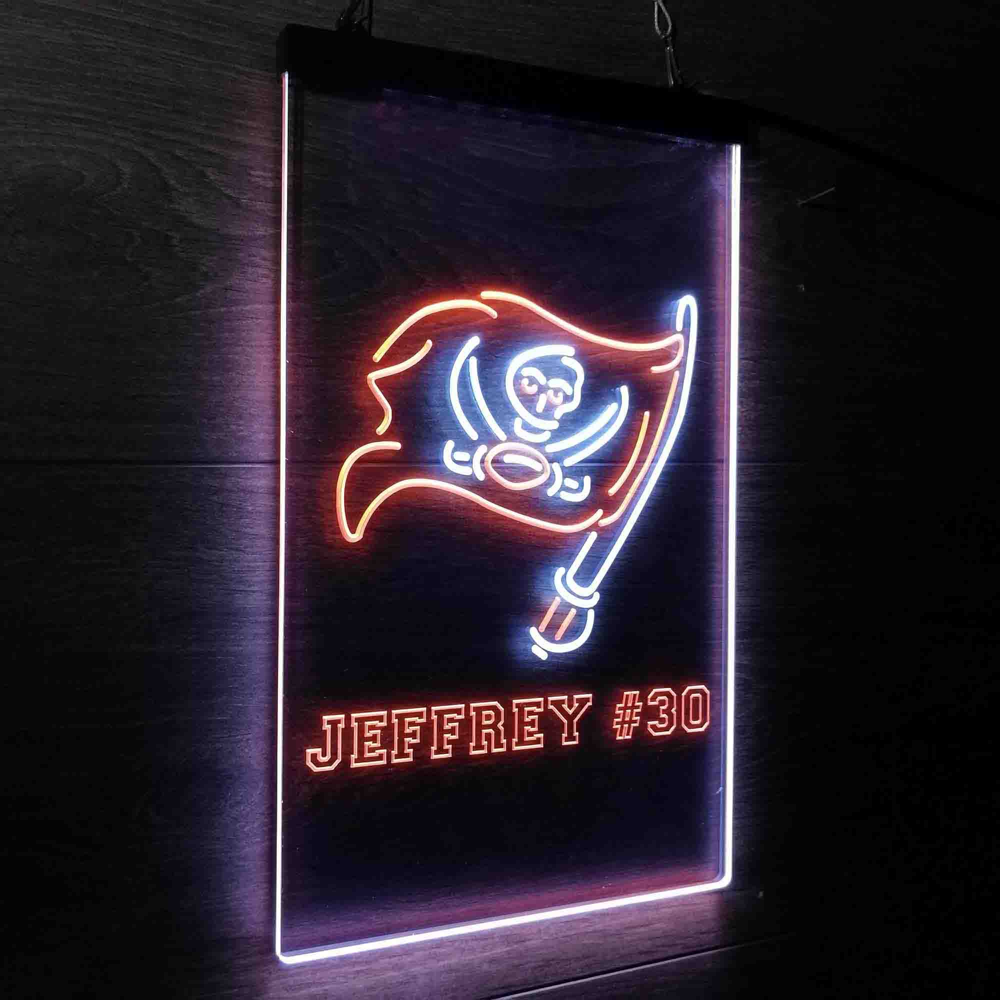 Personalized Tampa Bay Buccaneers Team Number Neon-Like LED Sign - Image 20