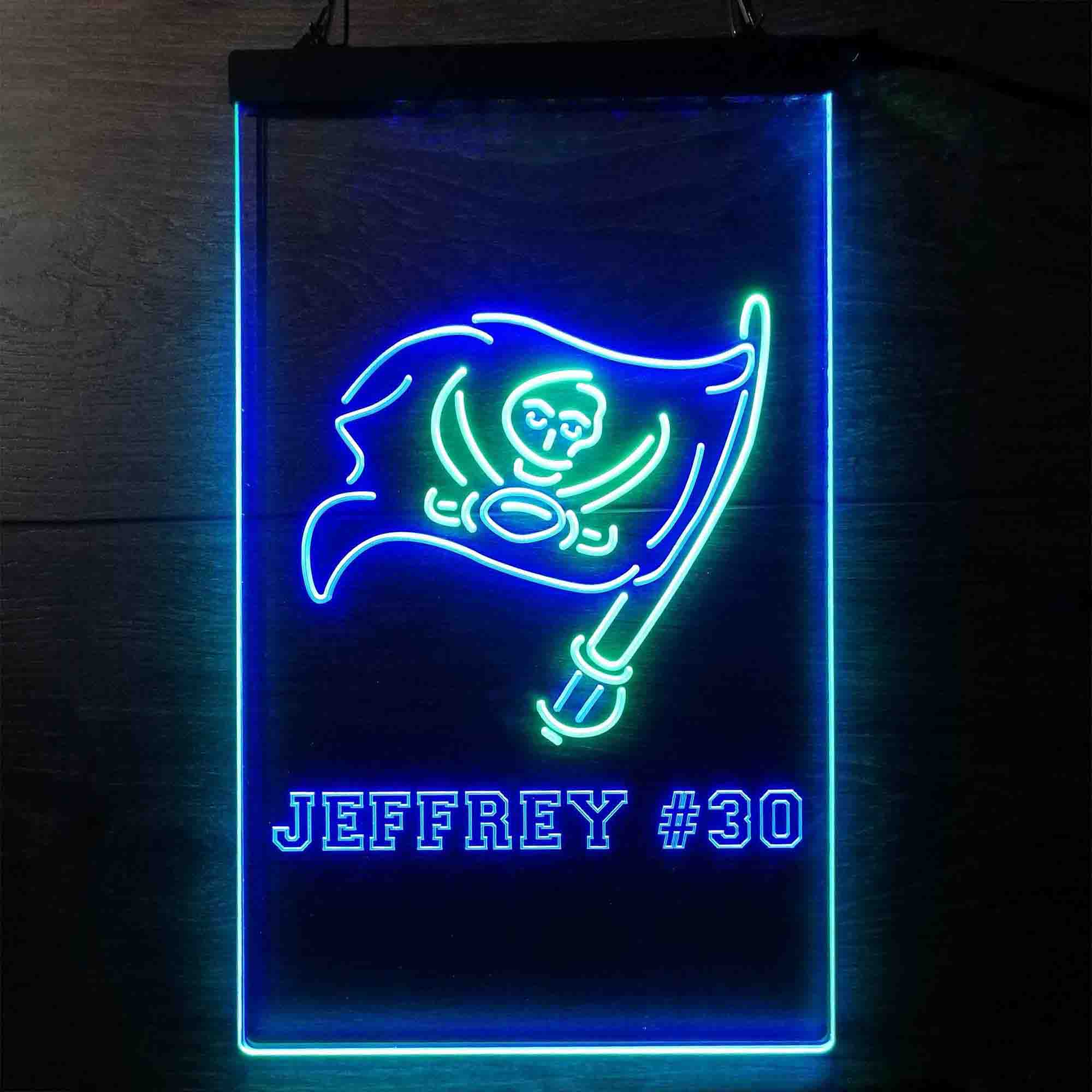 Personalized Tampa Bay Buccaneers Team Number Neon-Like LED Sign - Image 9