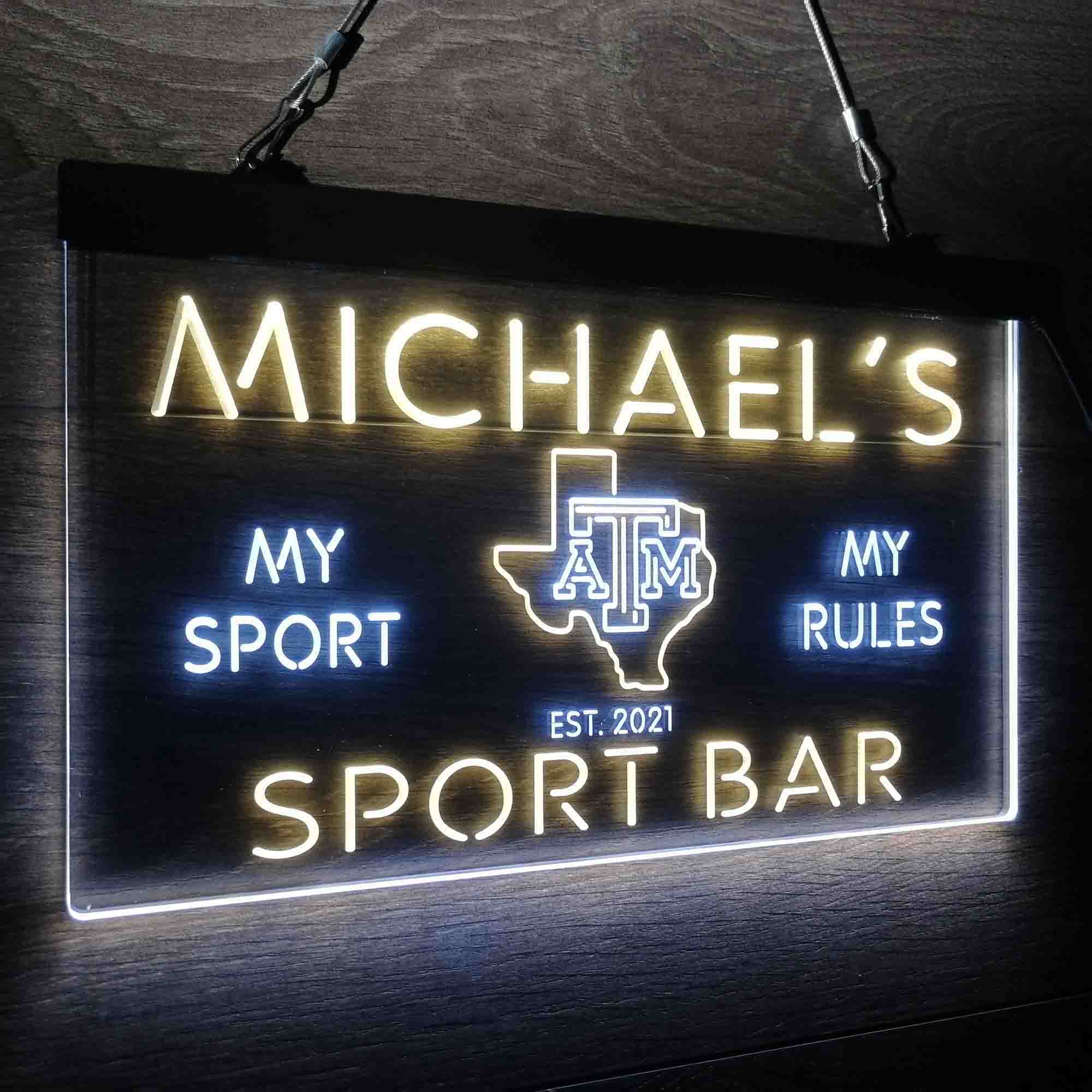 Personalized Texas A&M Aggies Neon-Like LED Sign - Image 14