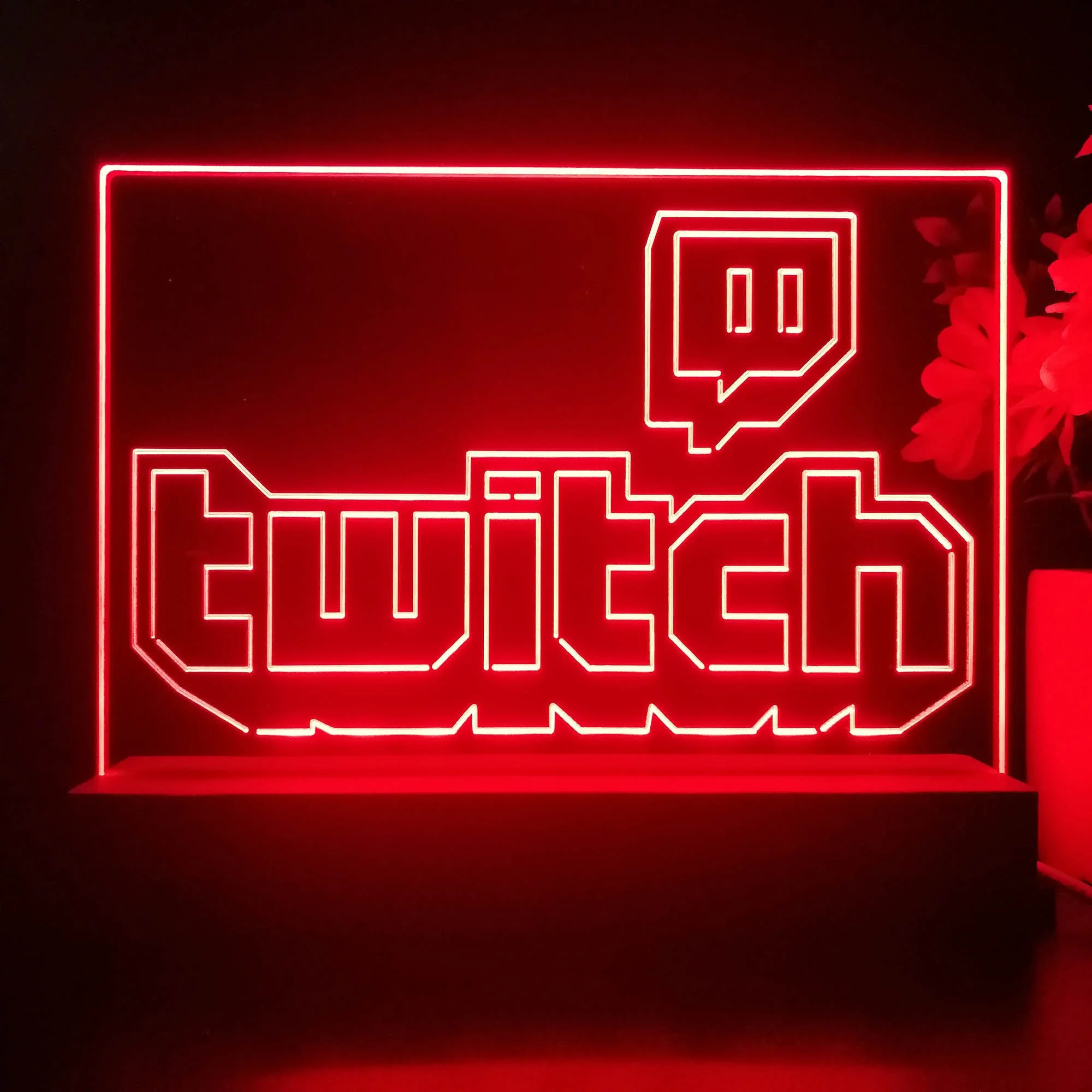 Personalized Twitch Gamer Tag 3D Illusion Night Light Desk Lamp - Image 3