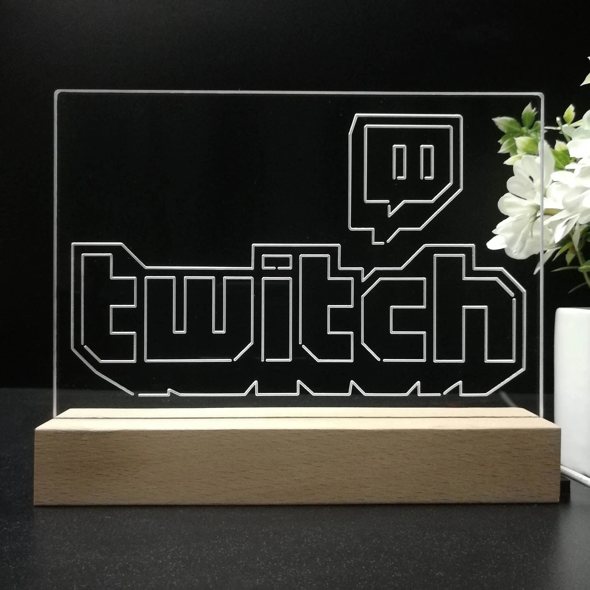 Personalized Twitch Gamer Tag 3D Illusion Night Light Desk Lamp - Image 8