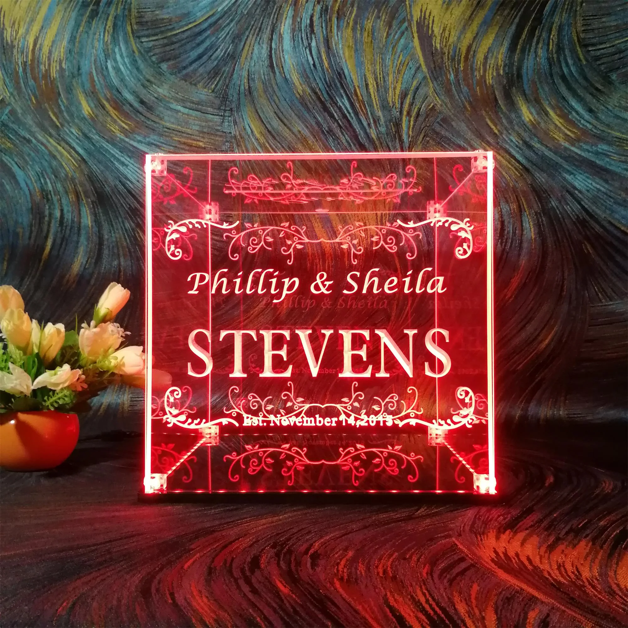 Personalized Wedding Card LED Lighting Box, Wedding Envelope Box, Wedding Gifts Décor - Image 5