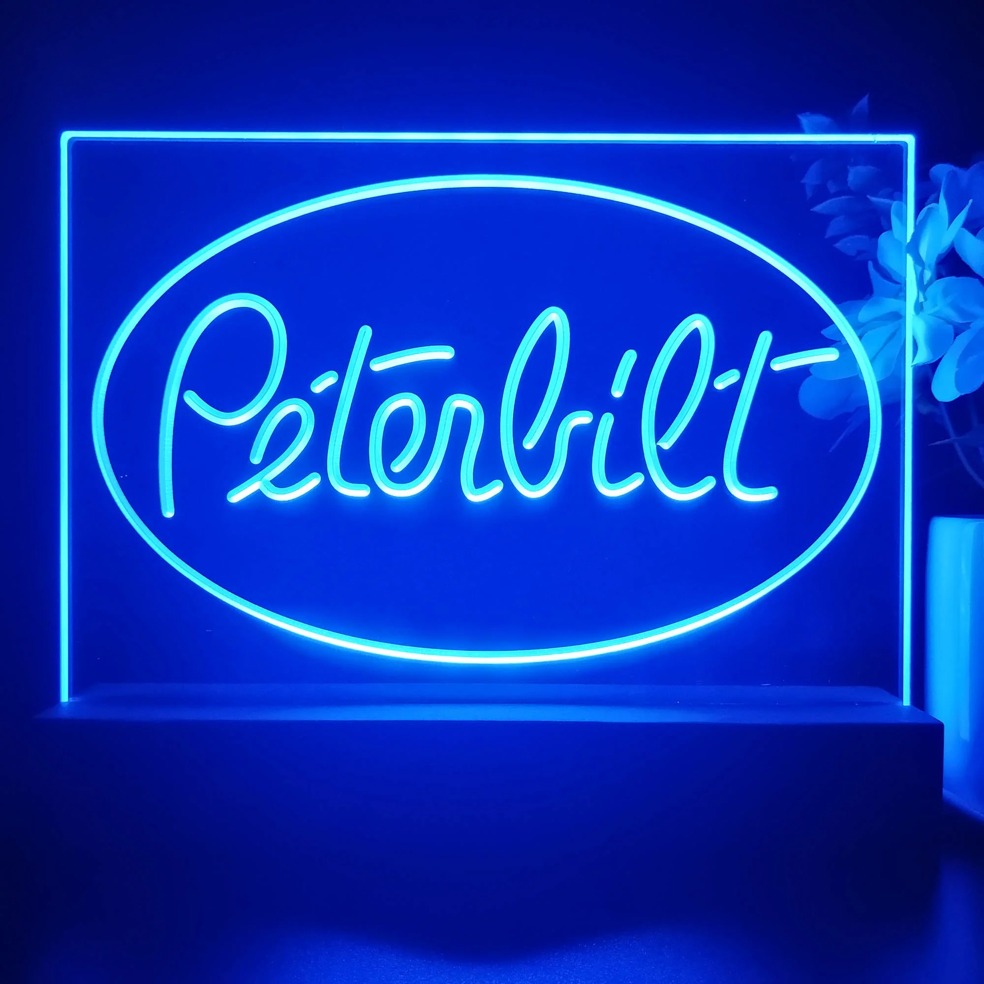 Peterbilt Car Transport Bar 3D Illusion Night Light Desk Lamp - Image 4