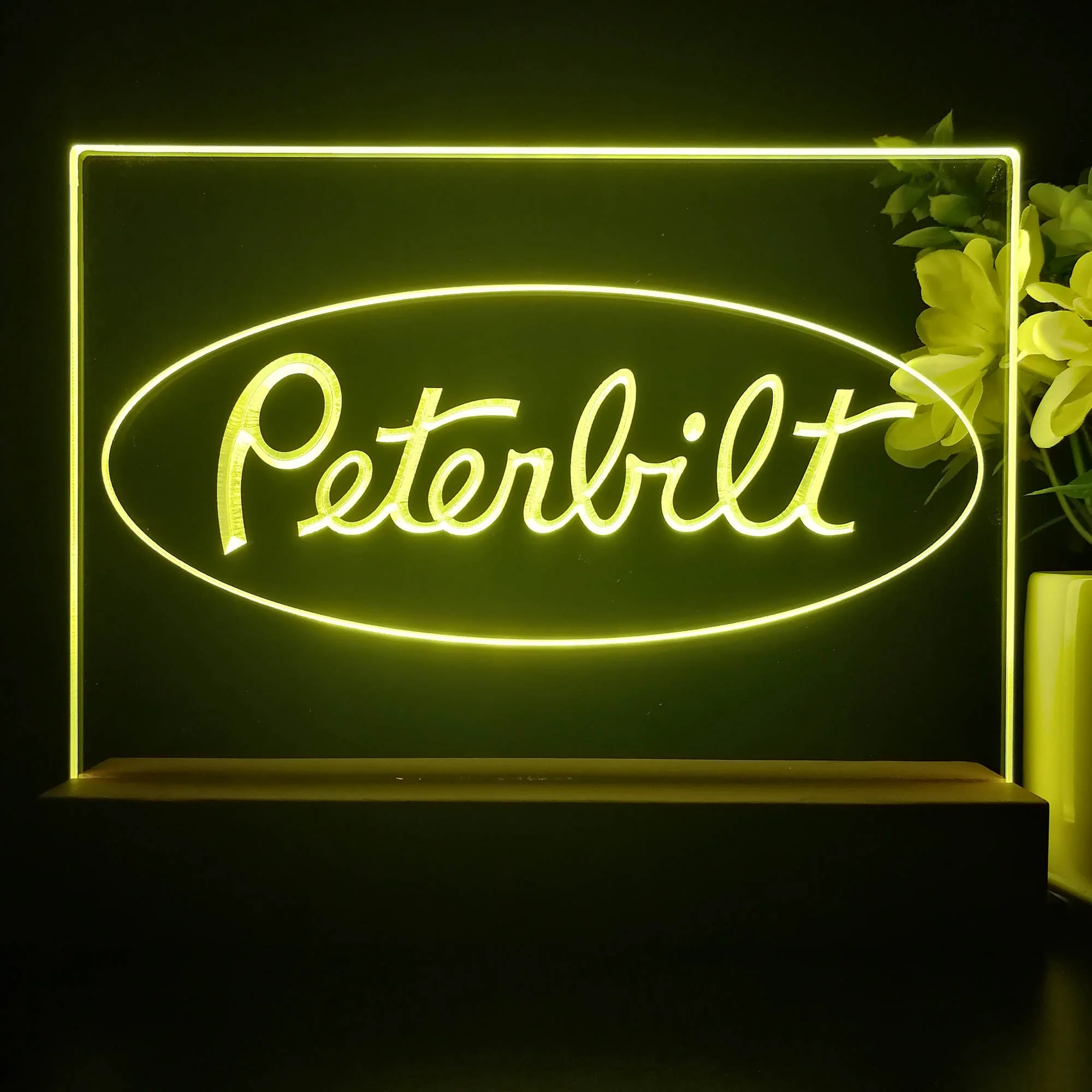 Peterbilt Garage Bar 3D Illusion Night Light Desk Lamp - Image 3
