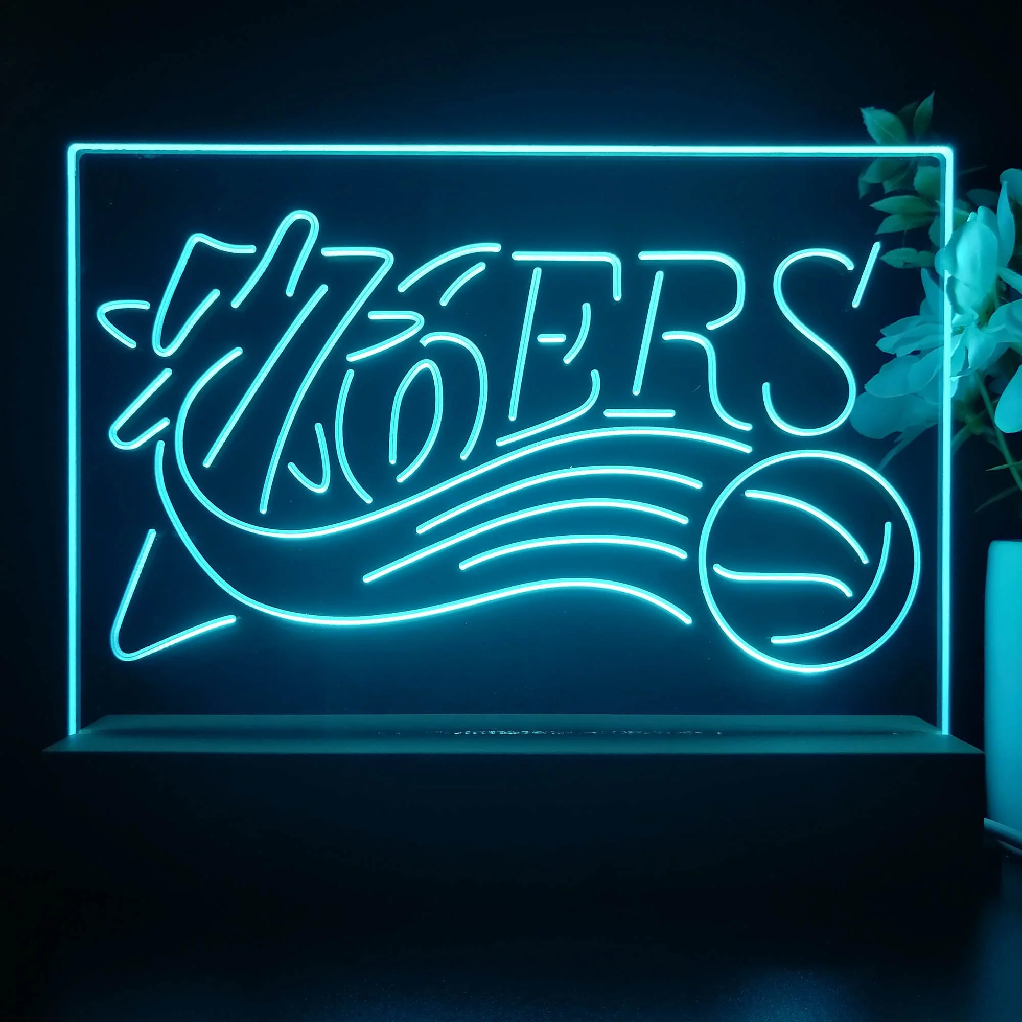 Philadelphia 76ers 3D Illusion Night Light Desk Lamp - Image 3