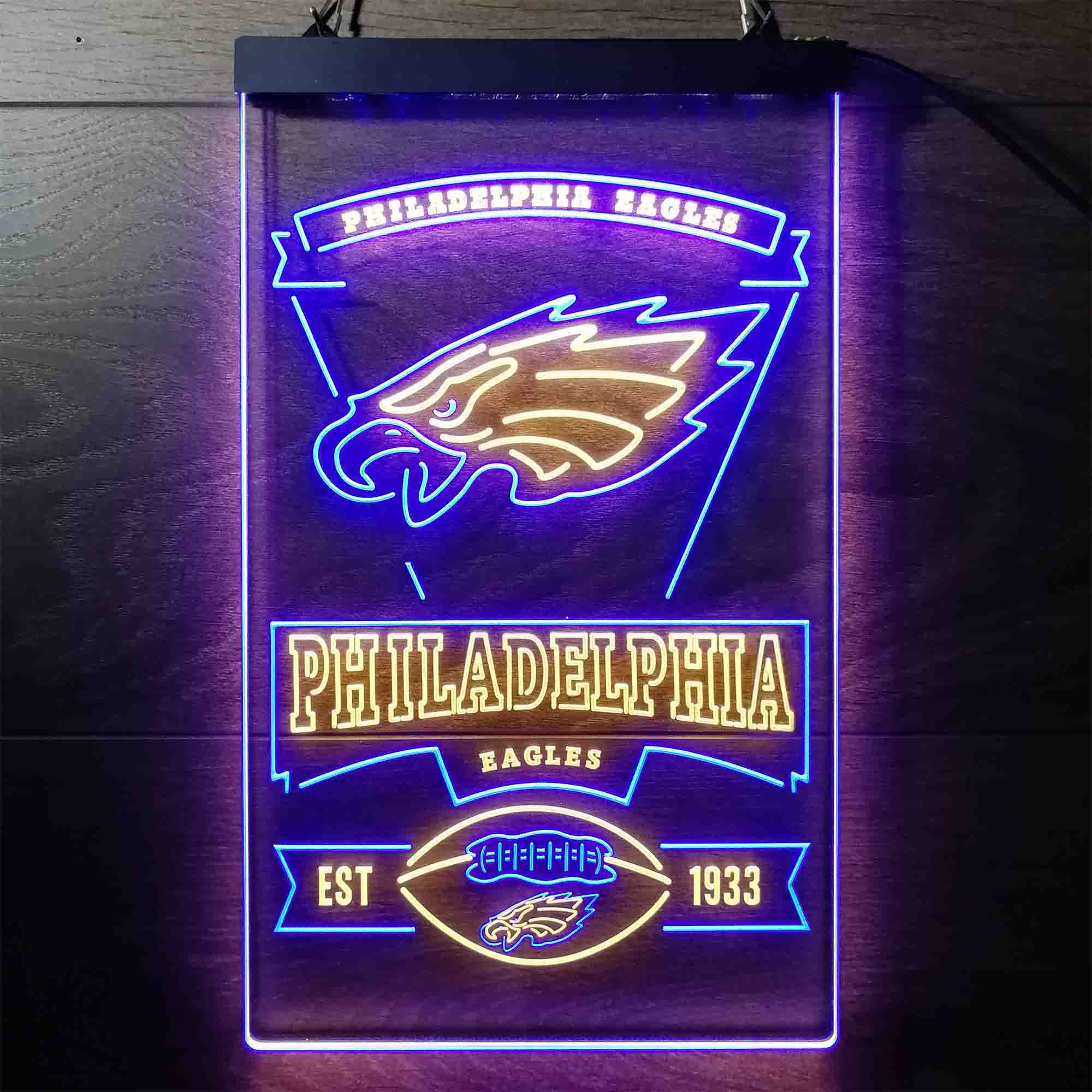 Philadelphia Eagles Est 1933 LED Heritage Sign