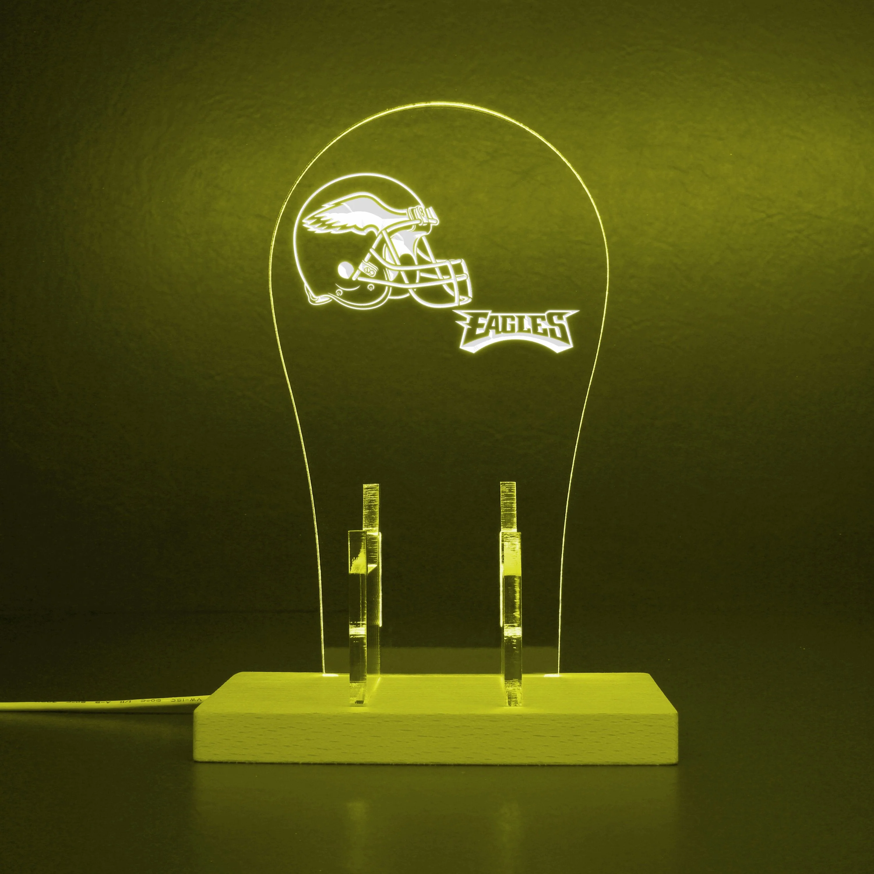 Philadelphia Eagles Helmet LED Gaming Headset Controller Stand with RGB Lights - Image 6