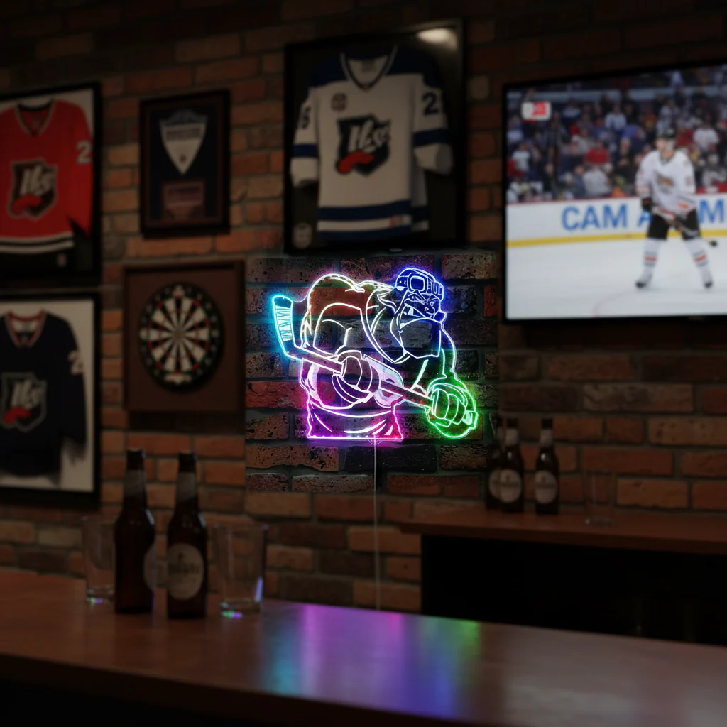 Philadelphia Flyers Mascot Neon LED Sign with Dynamic RGB Colors - Image 8