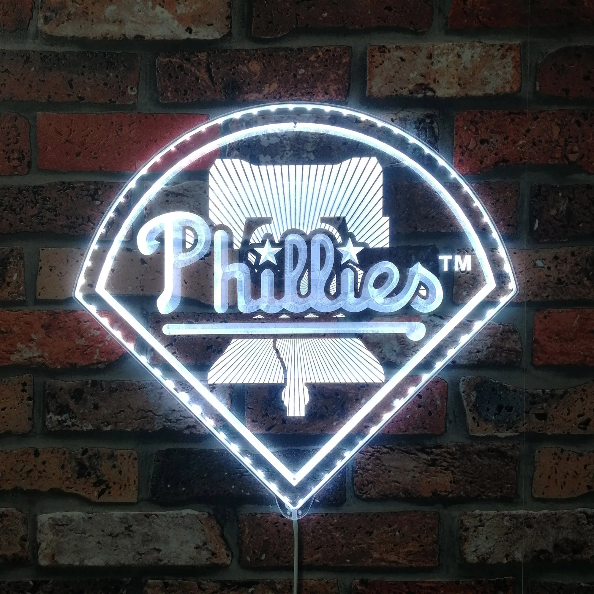 Philadelphia Phillies Neon LED Sign with Dynamic RGB Colors - Image 5