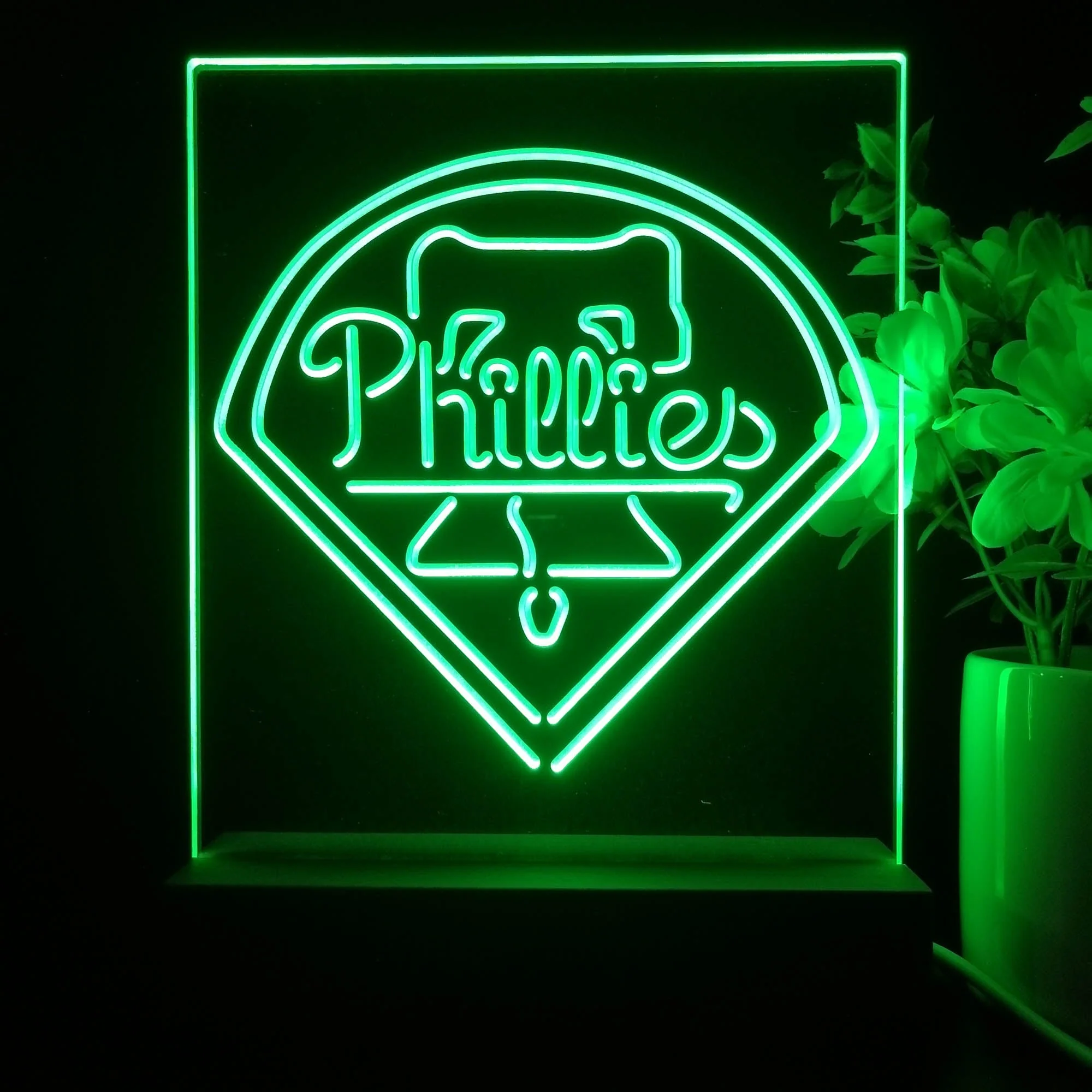 Philadelphia Phillies Neon Sign Table Top Lamp - Image 3