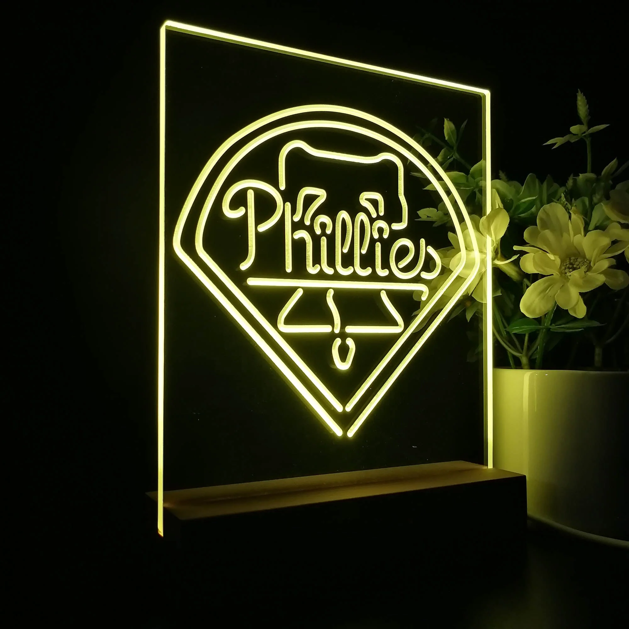 Philadelphia Phillies Neon Sign Table Top Lamp - Image 7