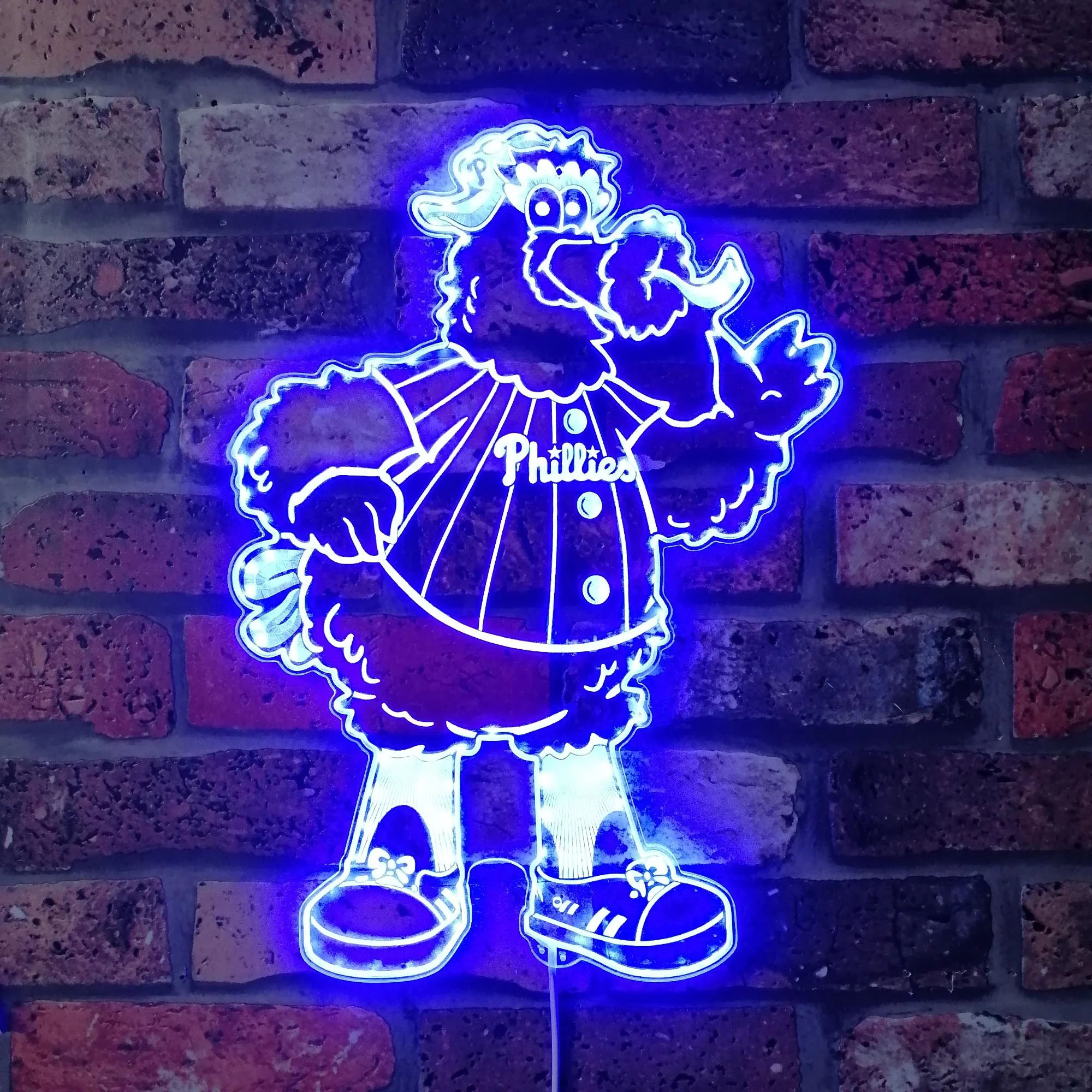 Philadelphia Phillies Phillie Phanatic Cartoon Neon LED Sign with Dynamic RGB Colors - Image 4
