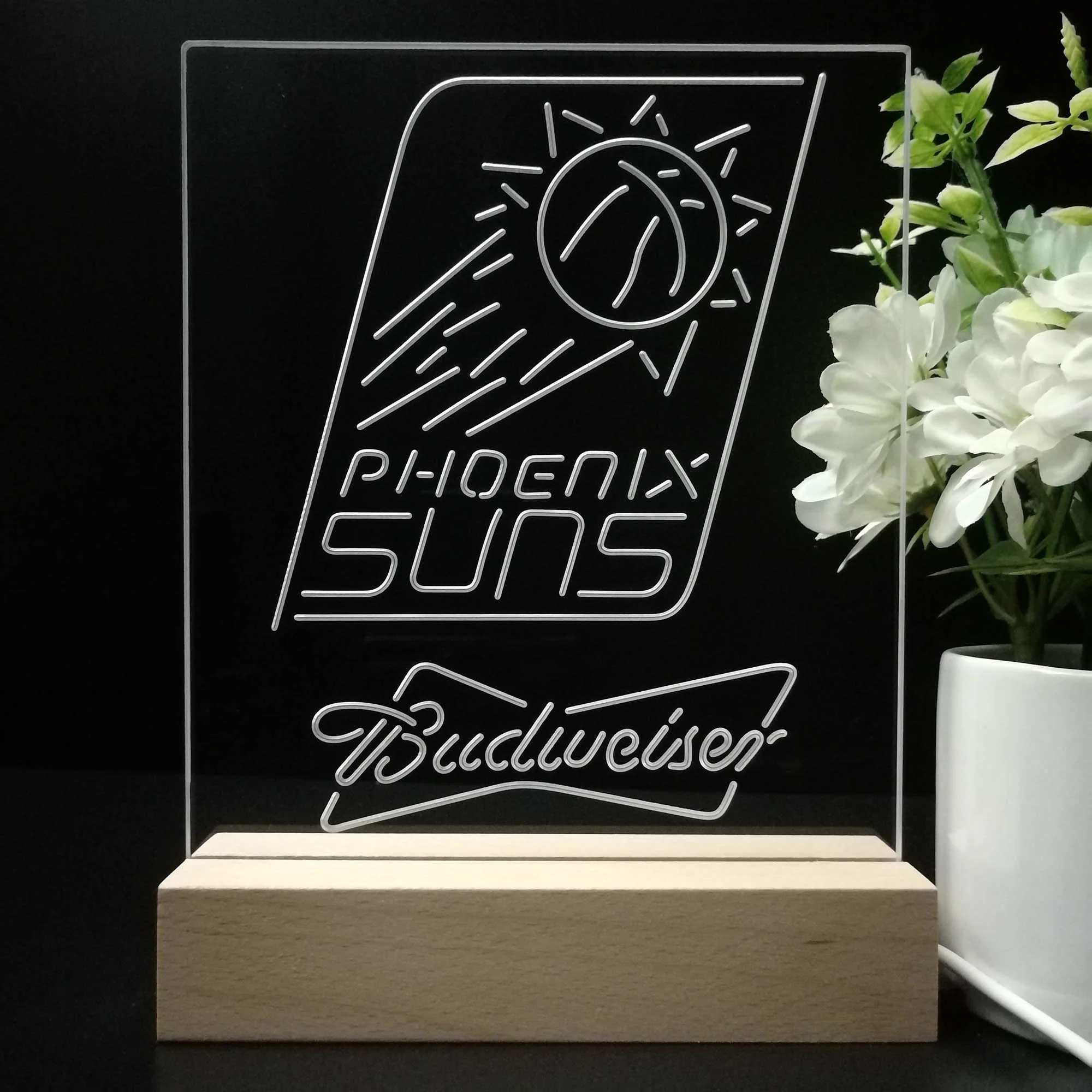 Phoenix Suns Budweiser Neon Sign Pub Bar Lamp - Image 8
