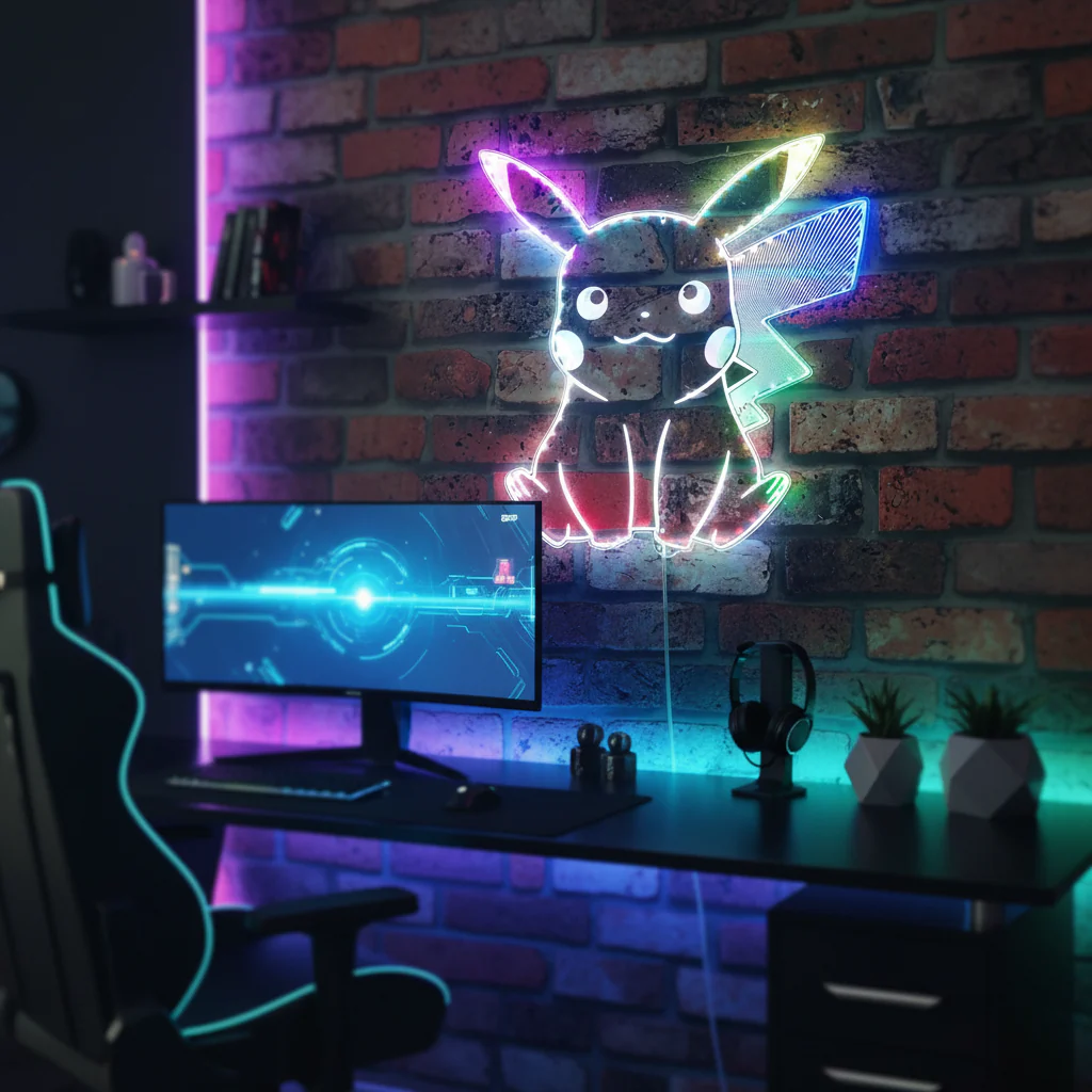 Pikachu Neon LED Sign with Dynamic RGB Colors - Image 7