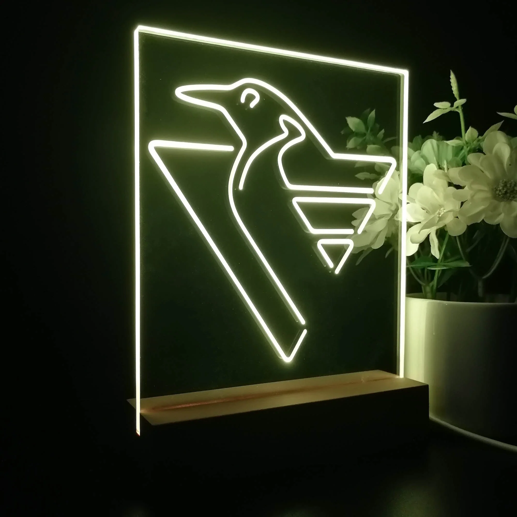 Pittsburgh Penguins 3D Illusion Night Light Desk Lamp - Image 6