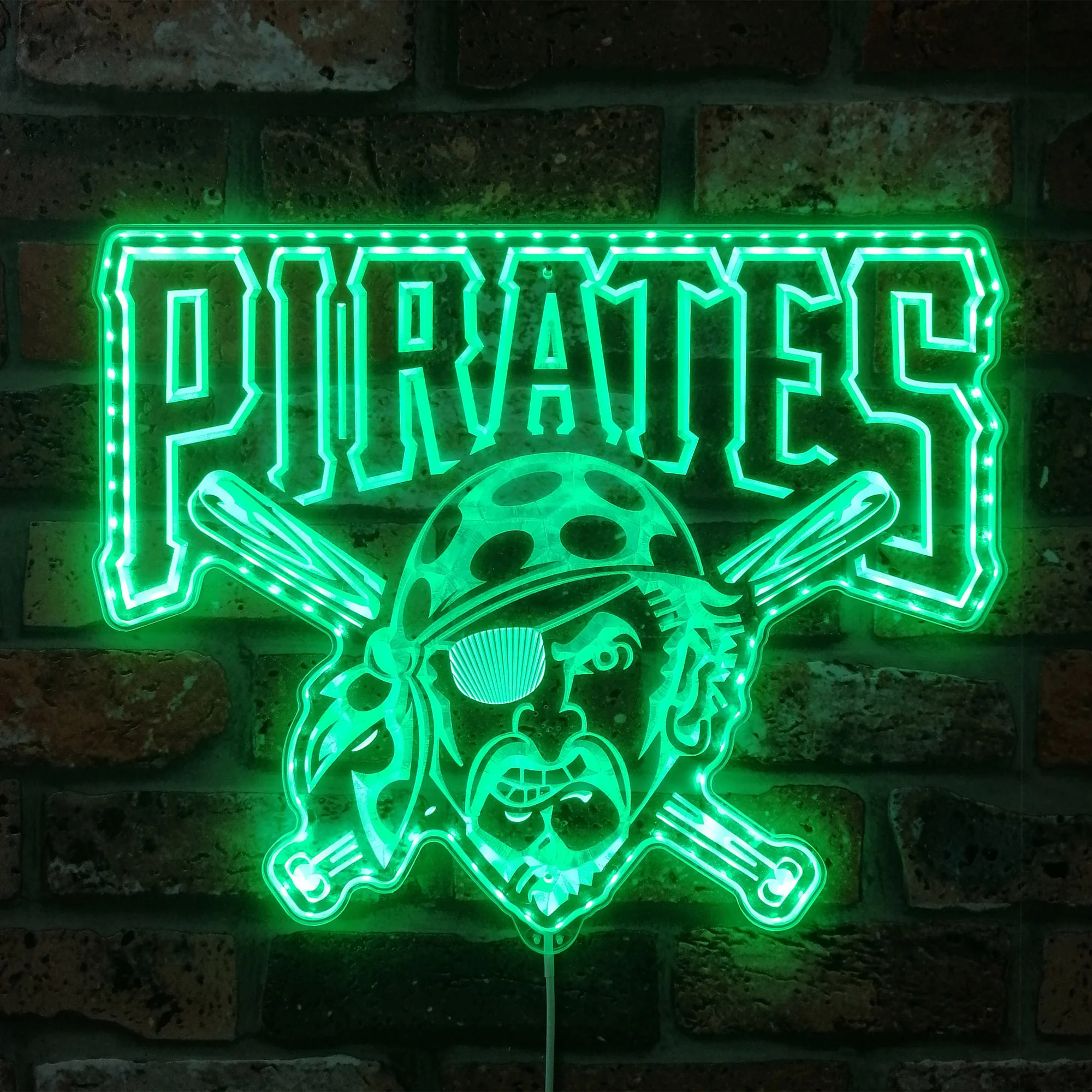 Pittsburgh Pirates Neon LED Sign with Dynamic RGB Colors - Image 6