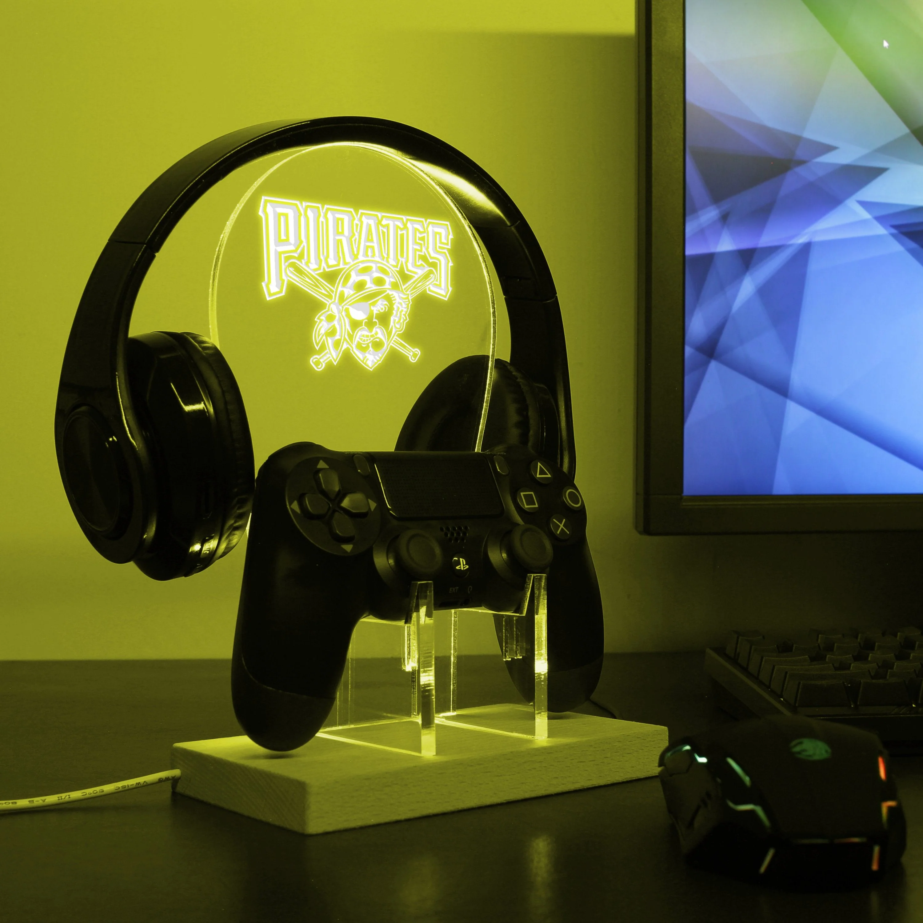 Pittsburgh Pirates LED Gaming Headset Controller Stand - Image 3