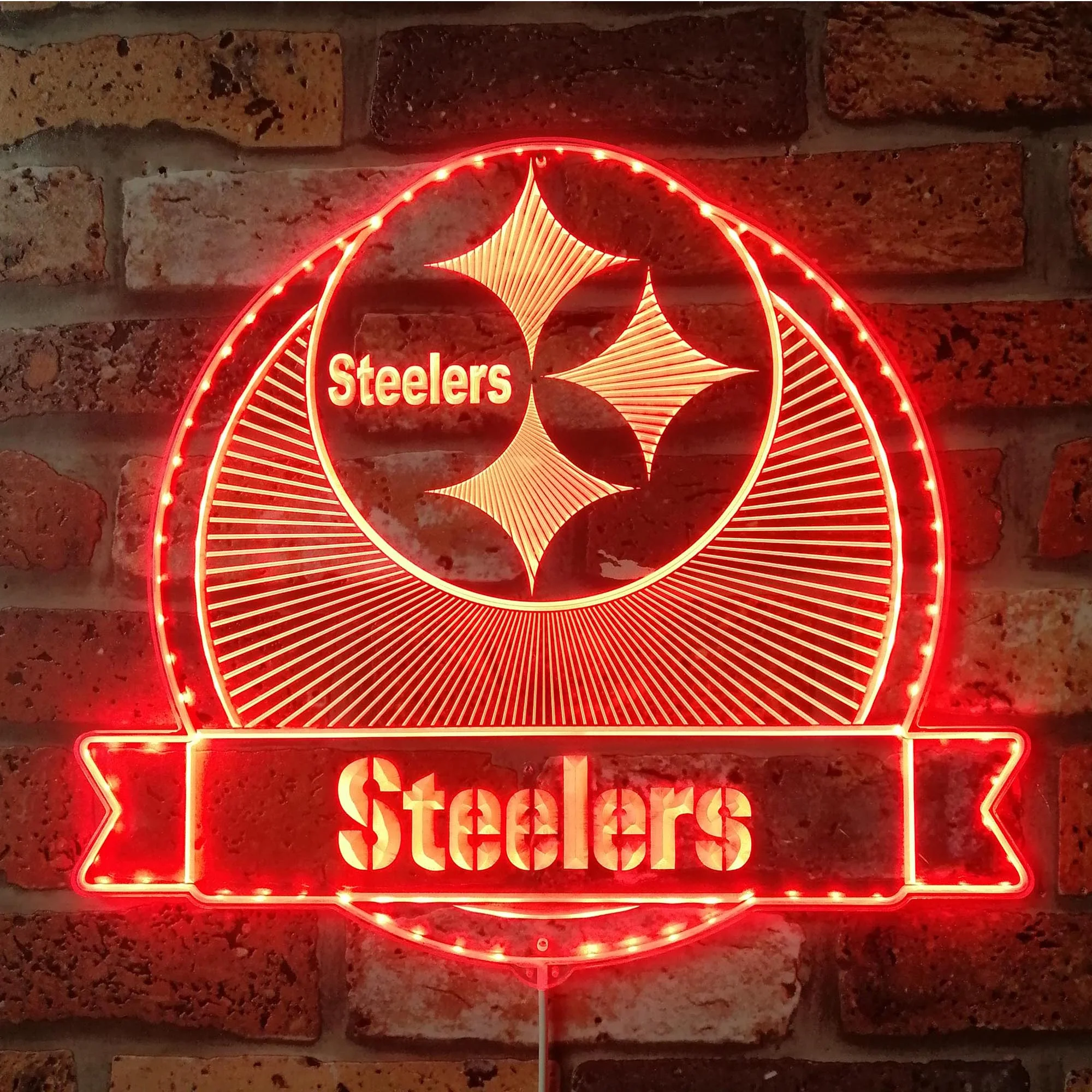 Pittsburgh Steelers Neon LED Sign with Dynamic RGB Colors - Image 3