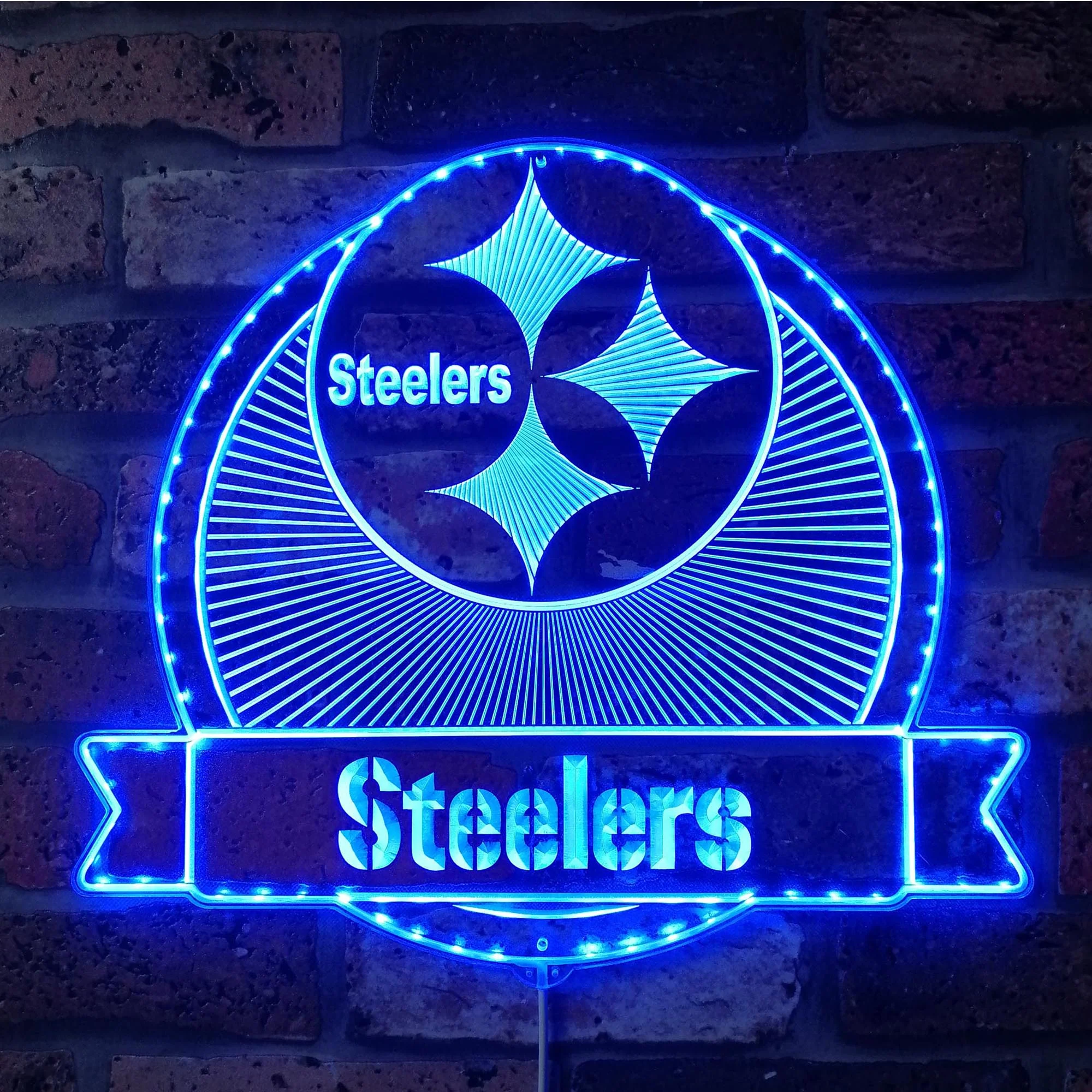 Pittsburgh Steelers Neon LED Sign with Dynamic RGB Colors - Image 4