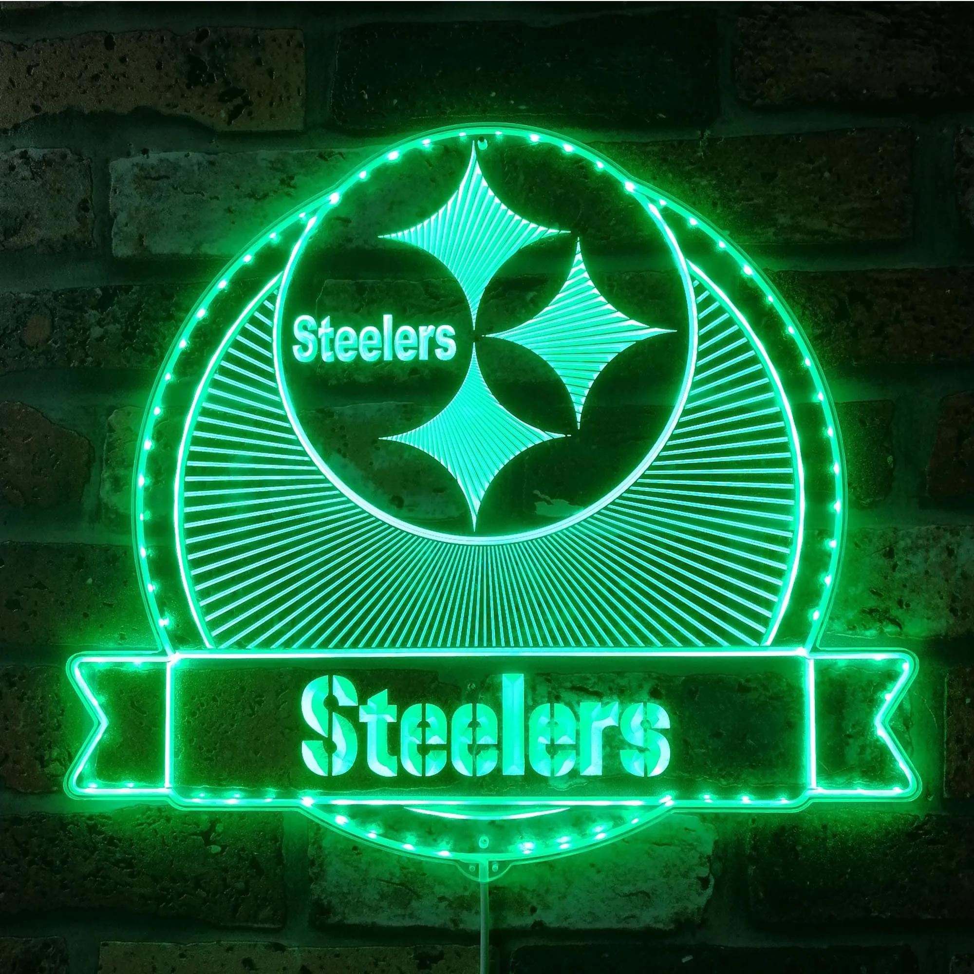 Pittsburgh Steelers Neon LED Sign with Dynamic RGB Colors - Image 6
