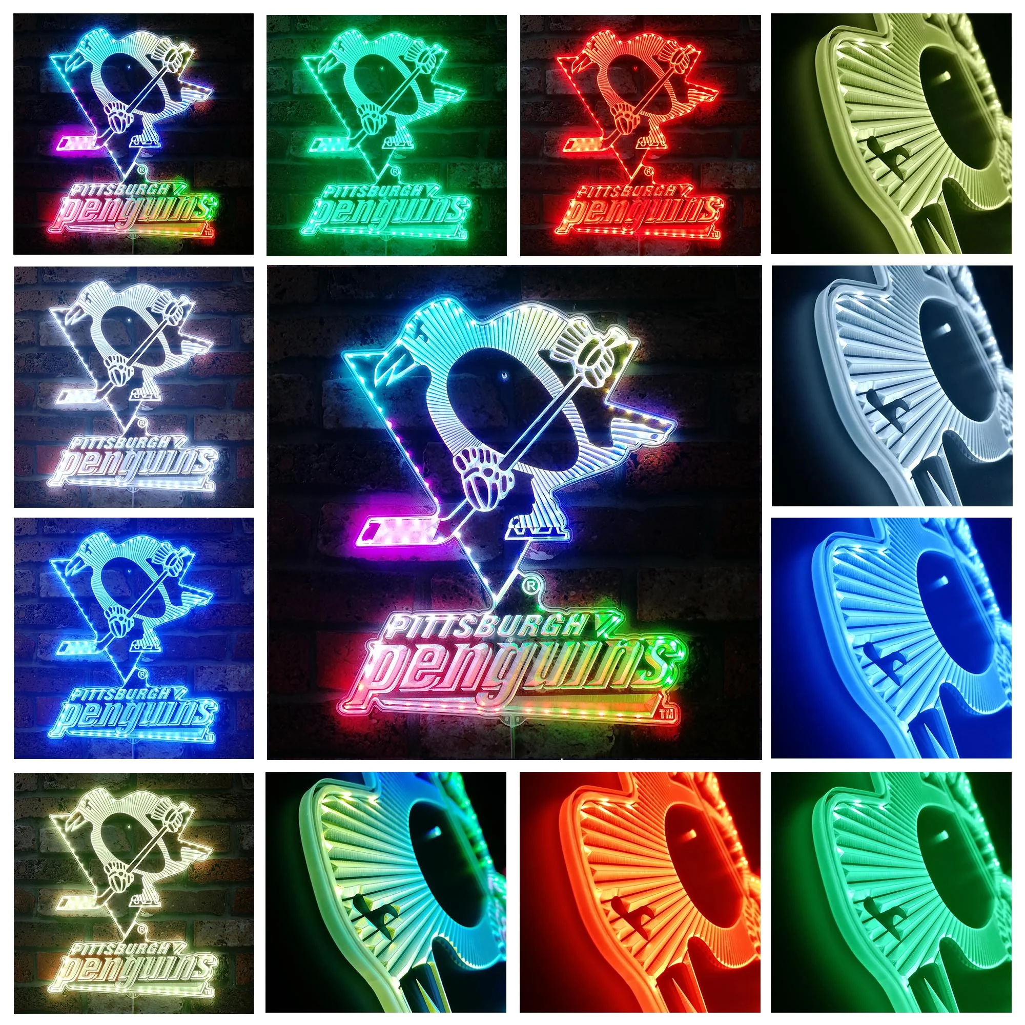Pittsburgh Steelers Neon LED Sign with Dynamic RGB Colors - Image 2