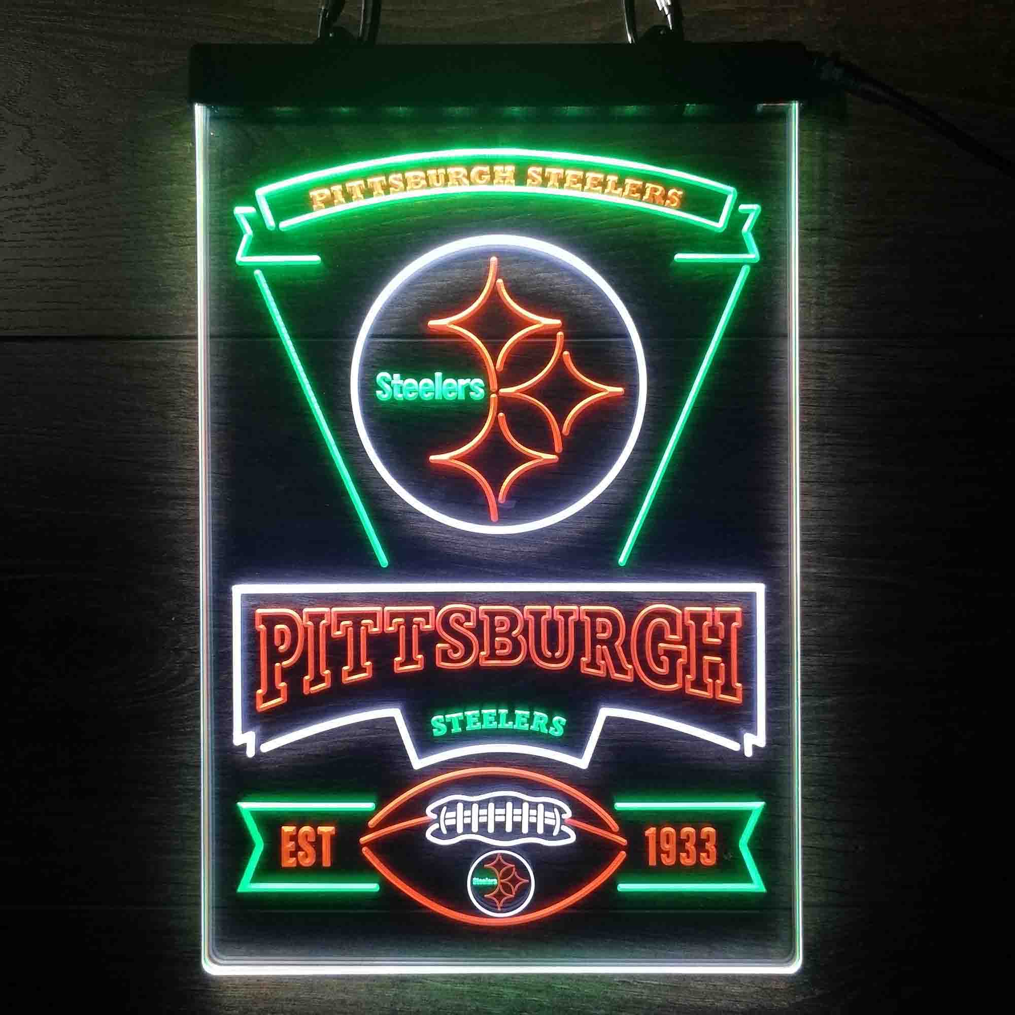 Pittsburgh Steelers Neon LED Sign 3 Colors - Image 2