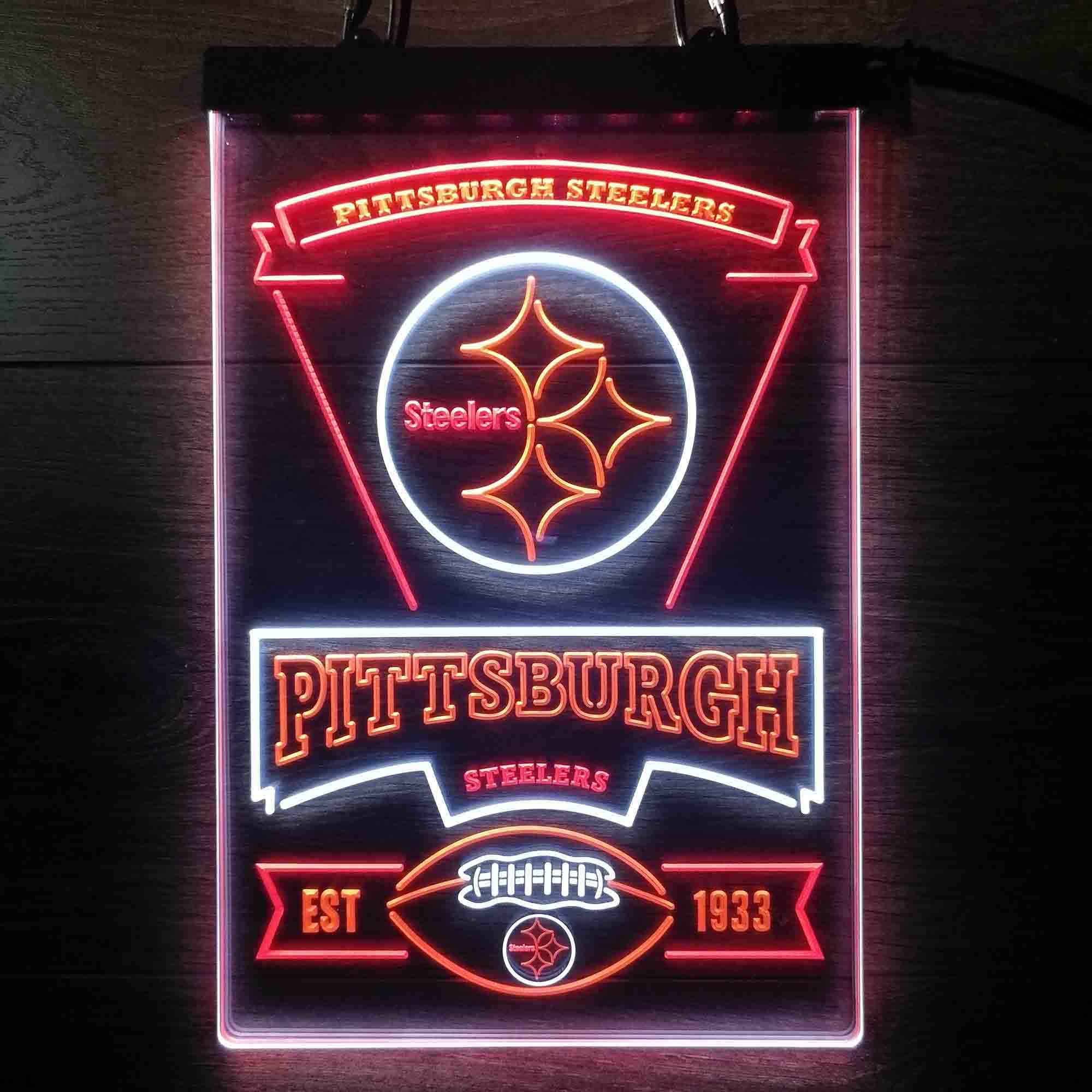Pittsburgh Steelers Neon LED Sign 3 Colors - Image 3