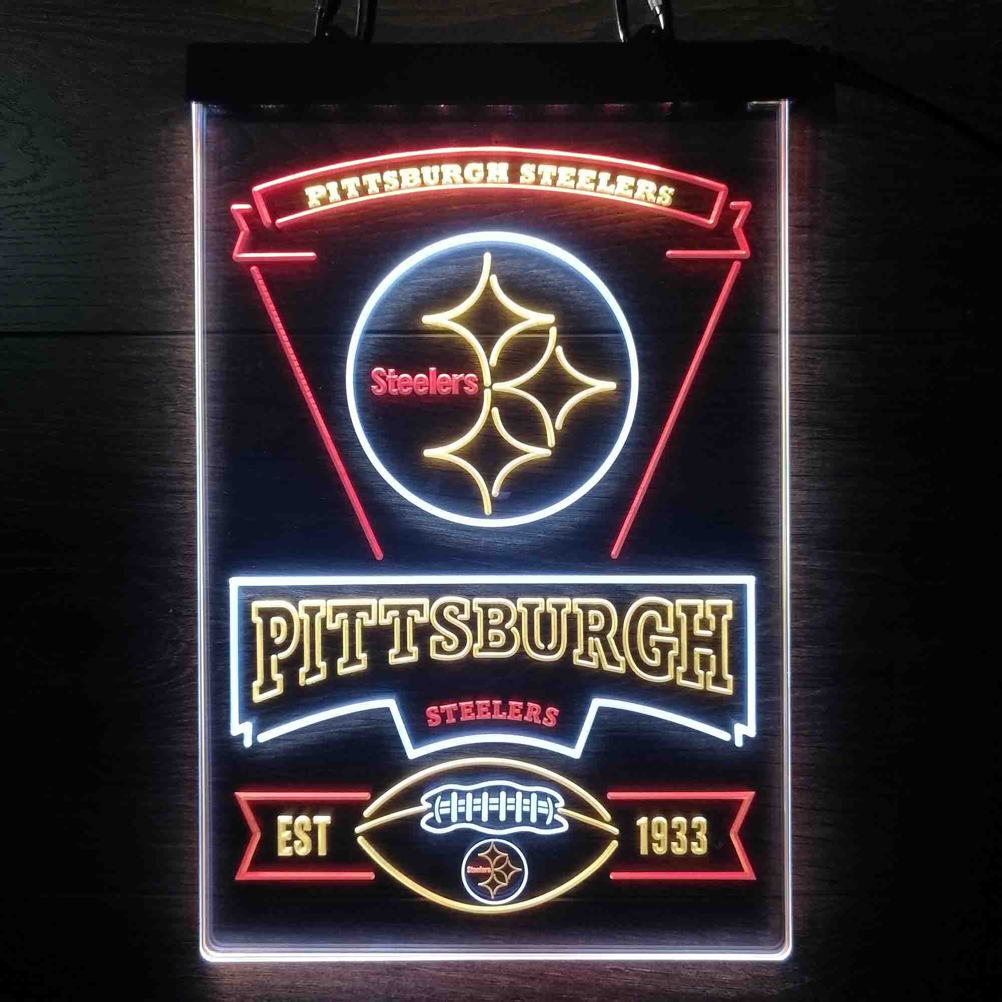 Pittsburgh Steelers Neon LED Sign 3 Colors - Image 4