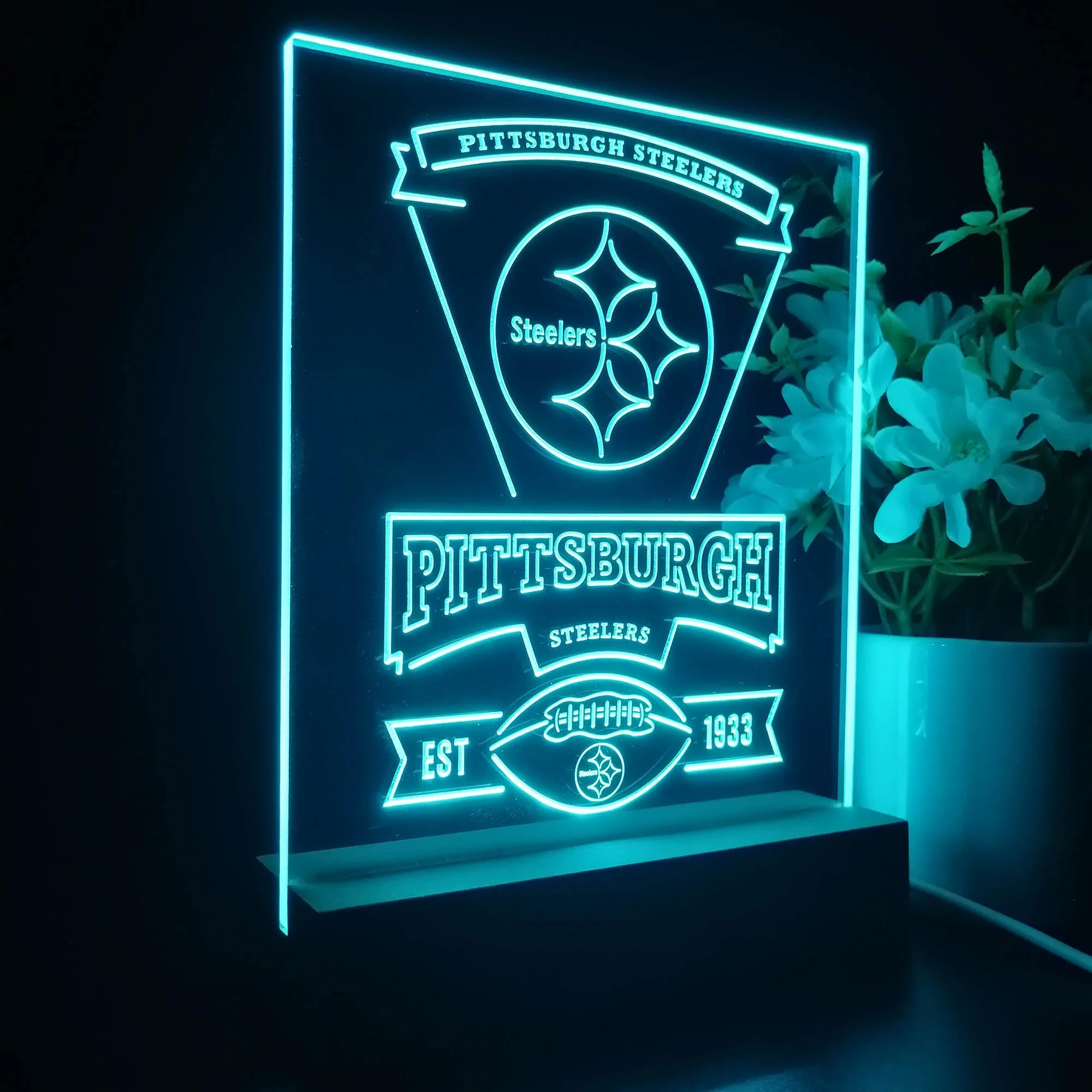 Pittsburgh Steelers Neon Sign Pub Bar Lamp - Image 5