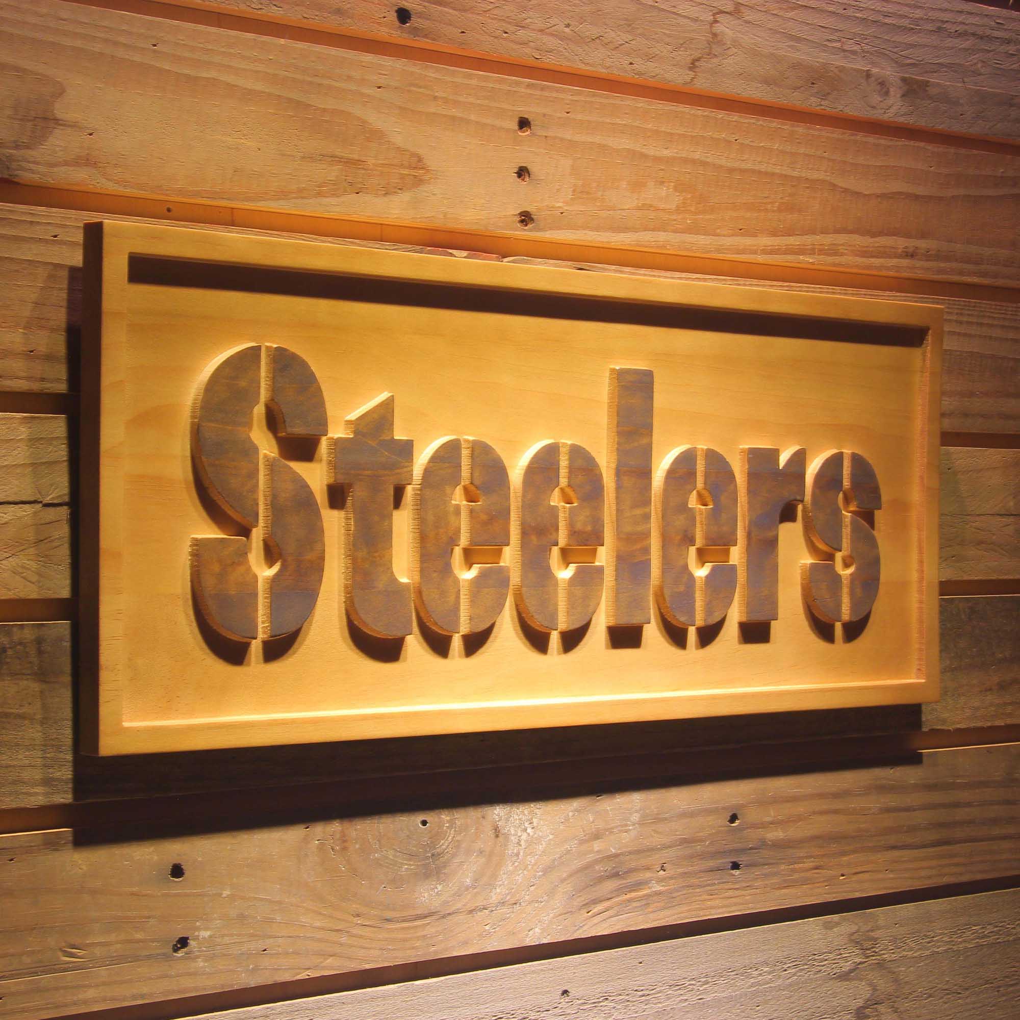 Pittsburgh Steelers,nfl 3D Solid Wooden Craving Sign - Image 2